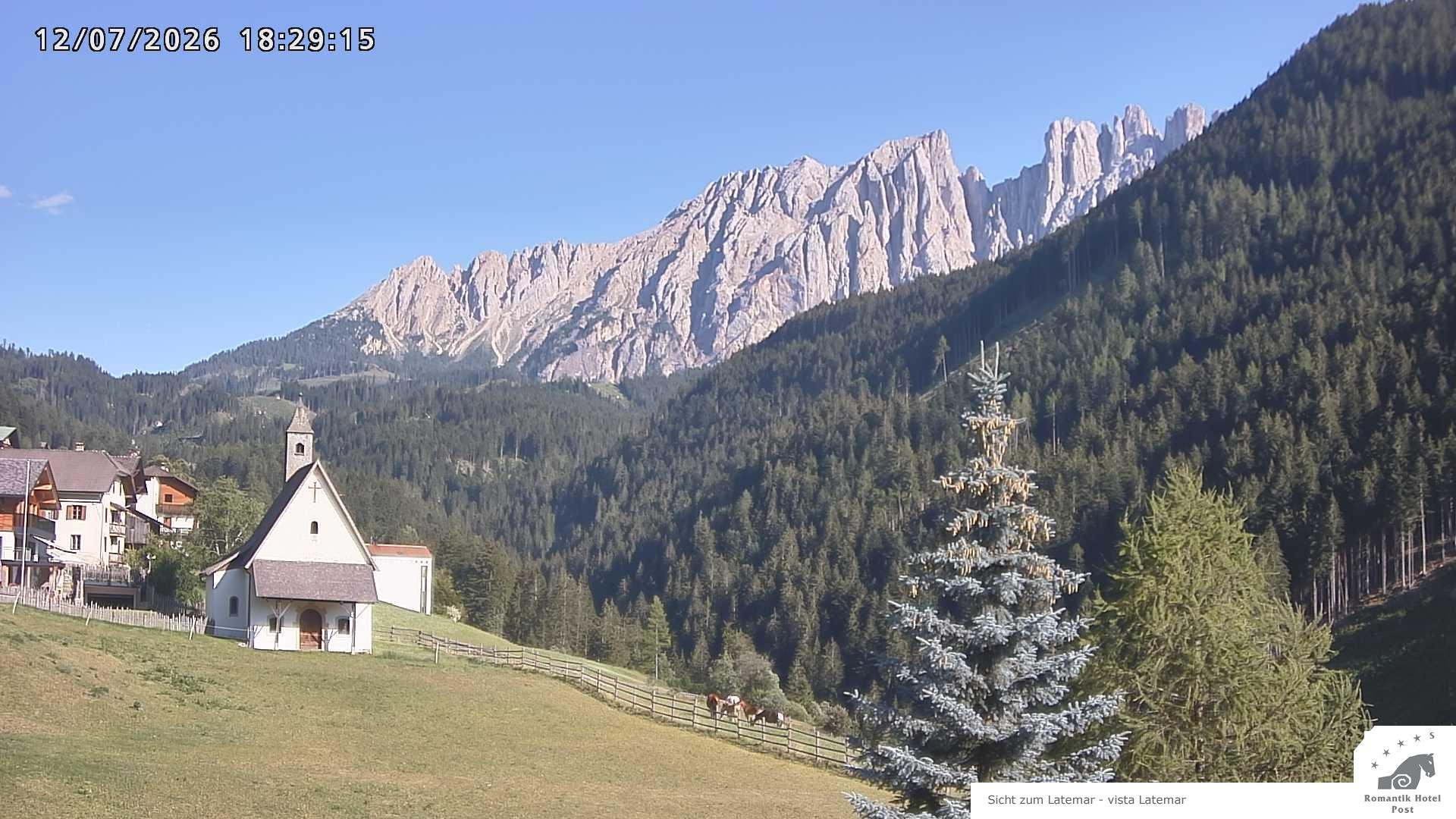 Archived image Webcam Welschnofen: Hotel Post