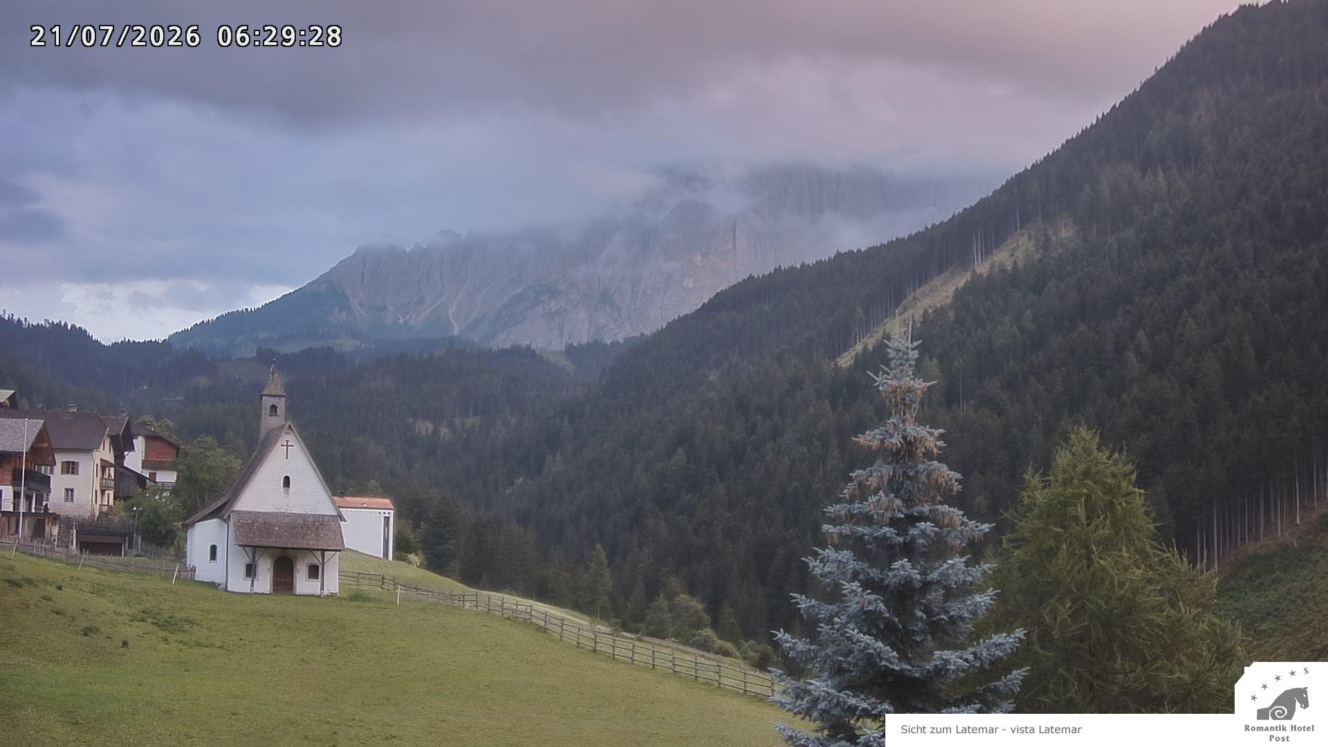 Archived image Webcam Welschnofen: Hotel Post