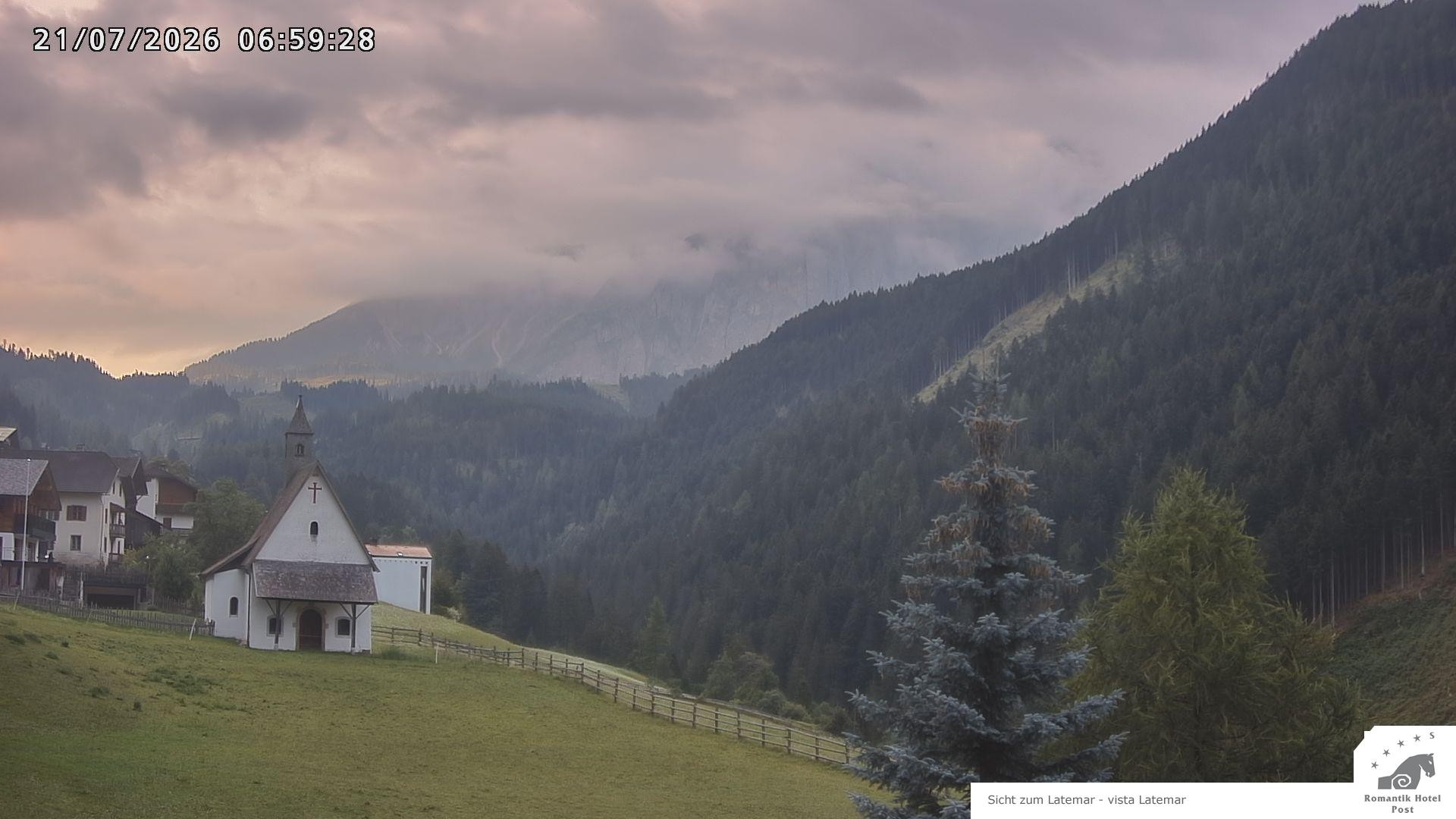 Archived image Webcam Welschnofen: Hotel Post