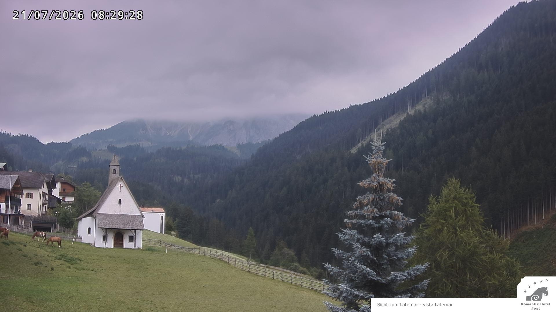Archived image Webcam Welschnofen: Hotel Post