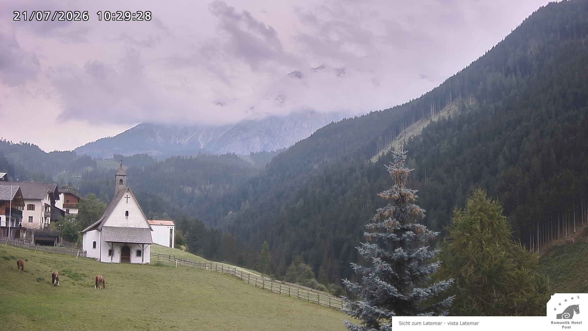 Archived image Webcam Welschnofen: Hotel Post