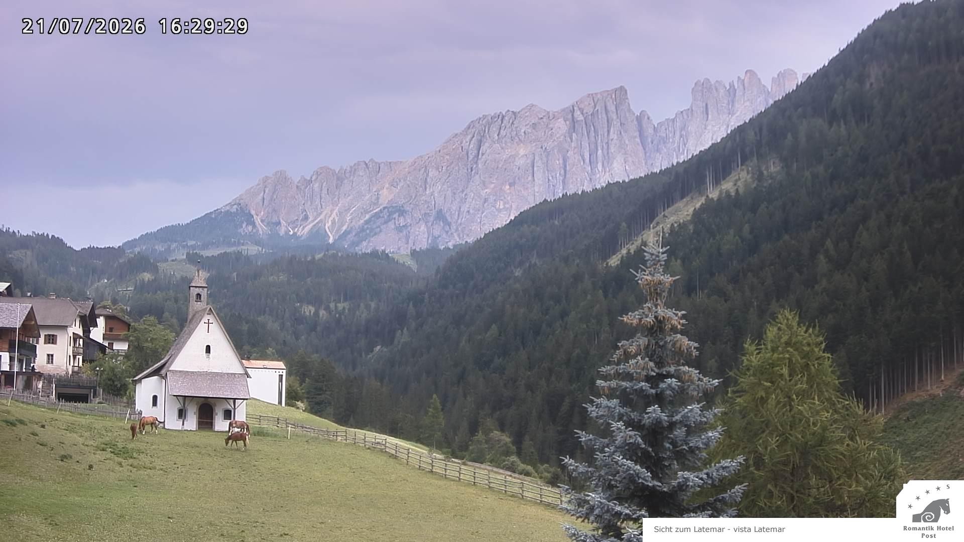 Archived image Webcam Welschnofen: Hotel Post