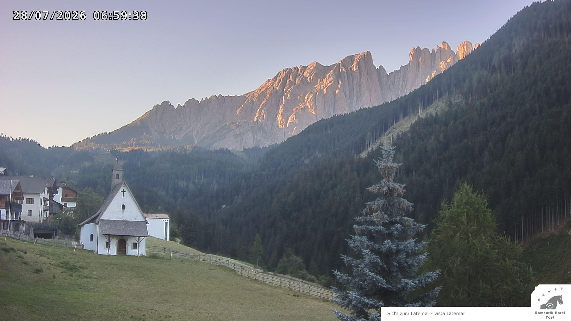 Archived image Webcam Welschnofen: Hotel Post