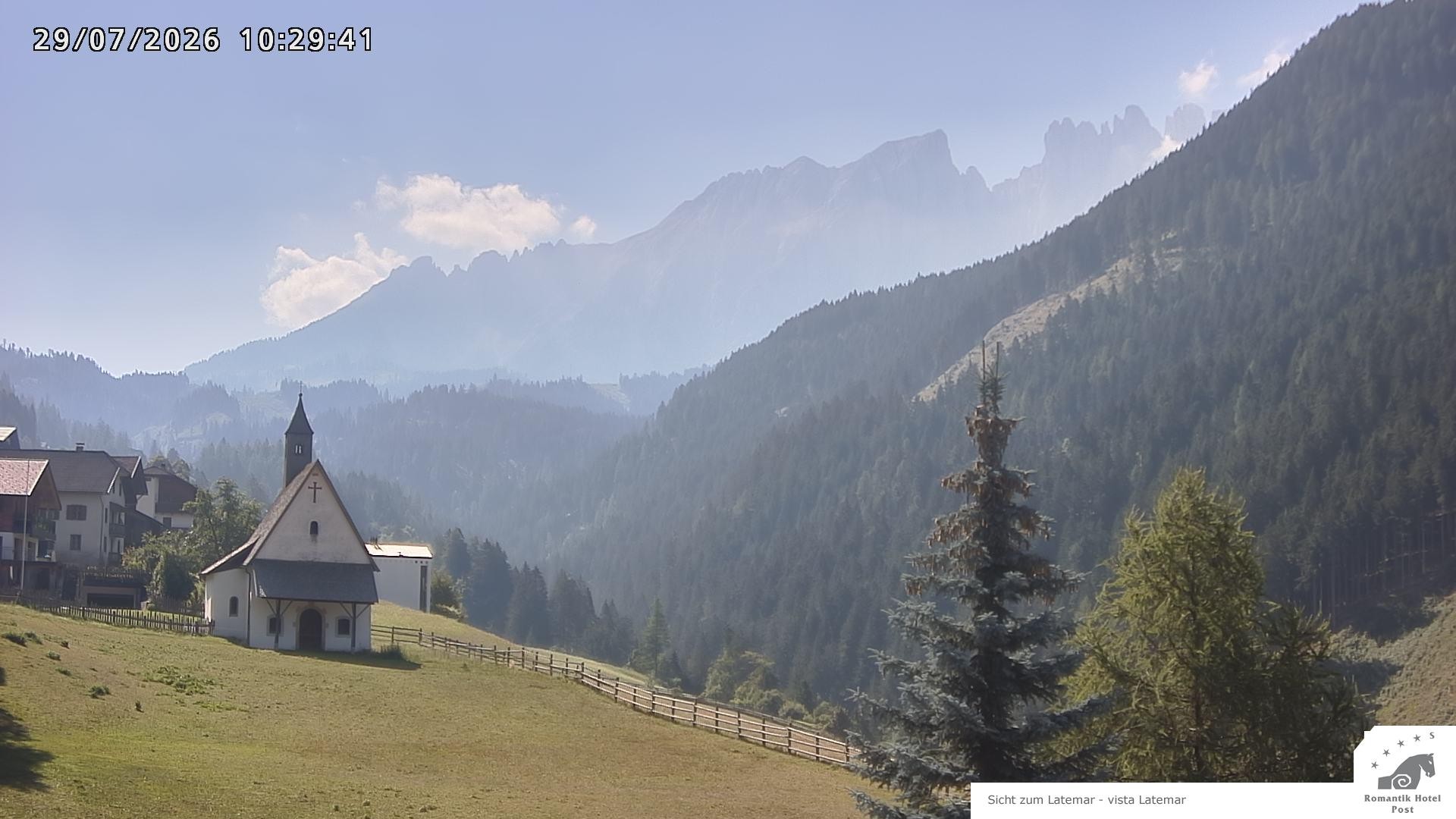 Archived image Webcam Welschnofen: Hotel Post
