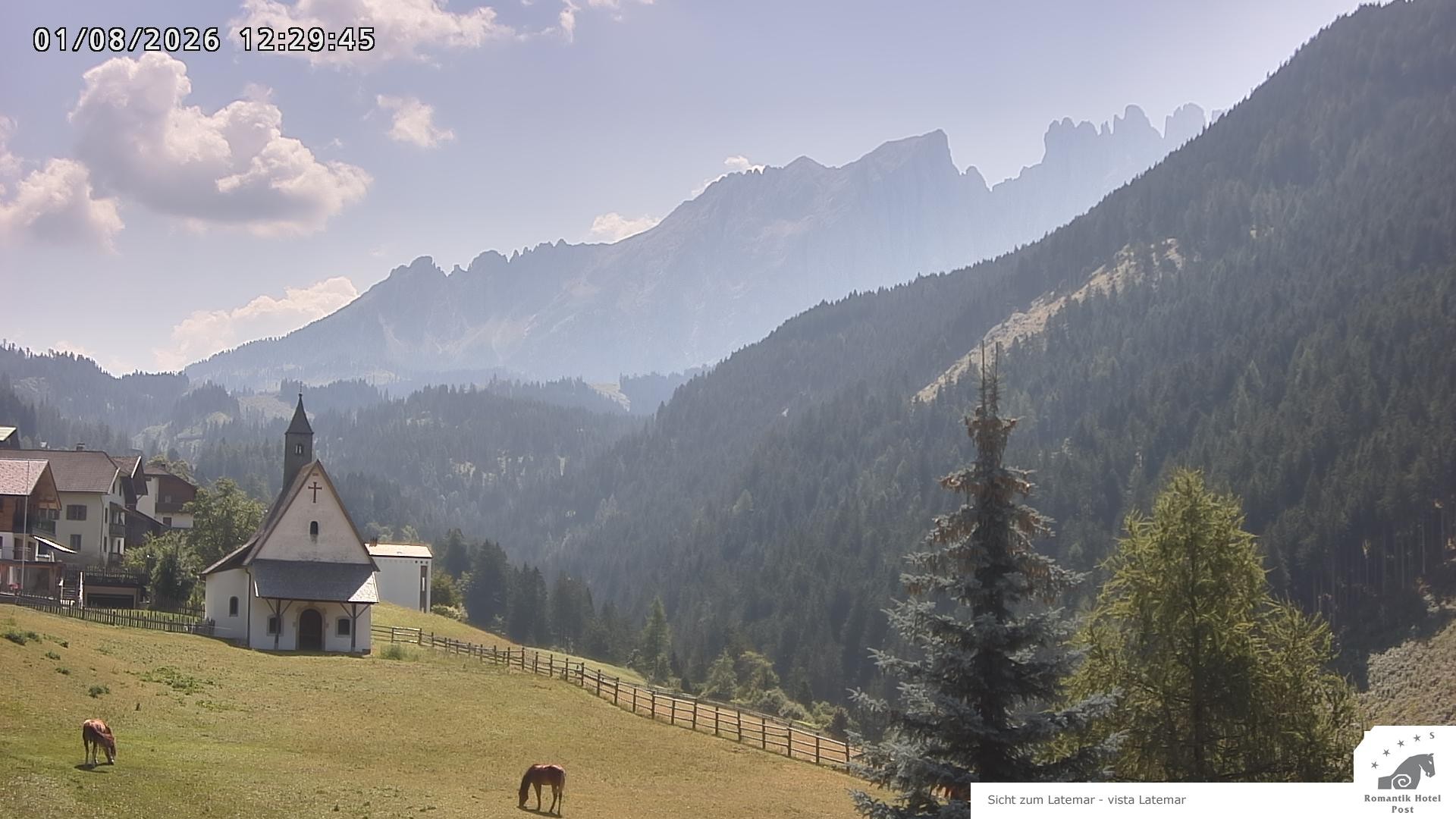 Archived image Webcam Welschnofen: Hotel Post