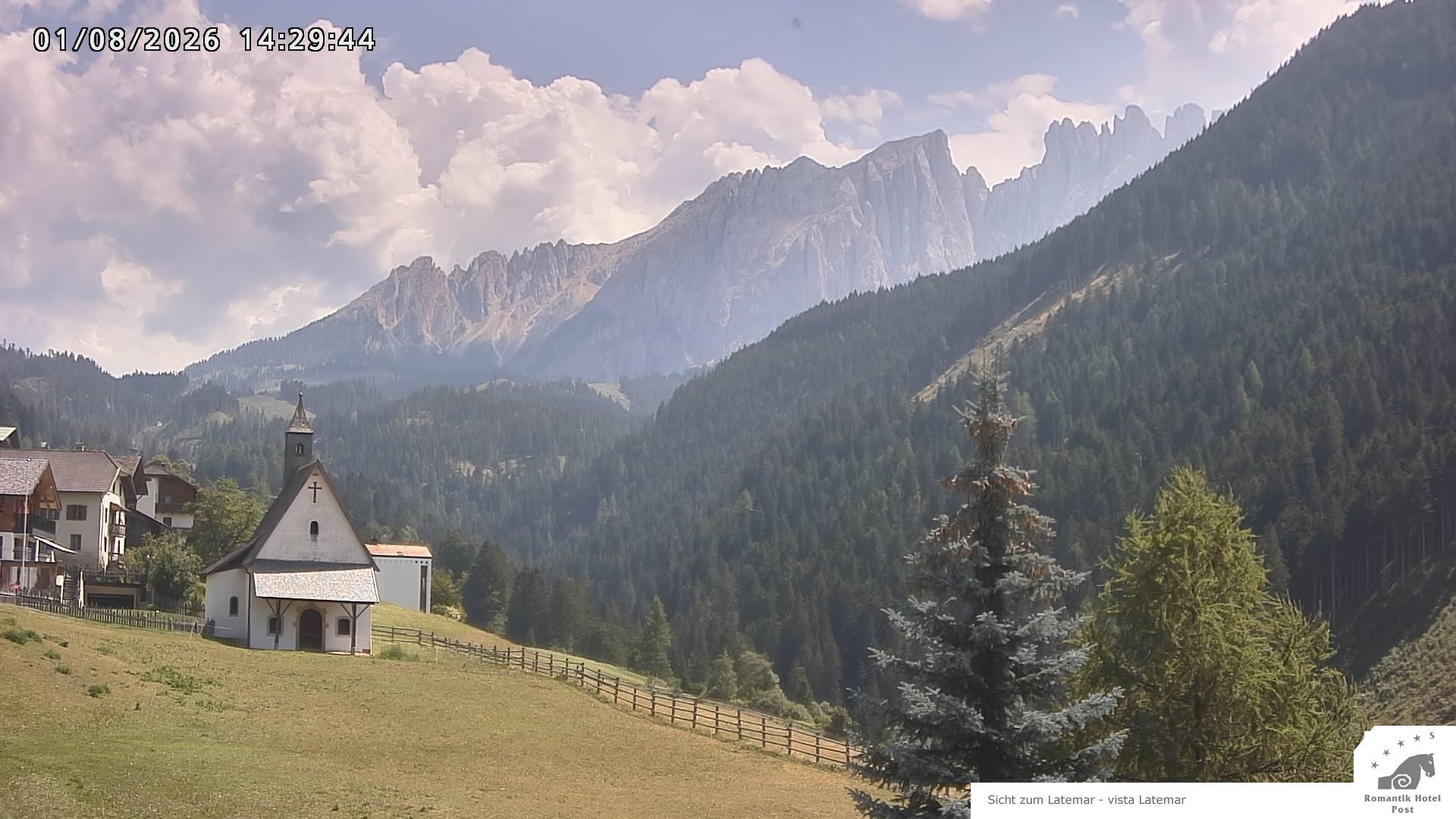 Archived image Webcam Welschnofen: Hotel Post