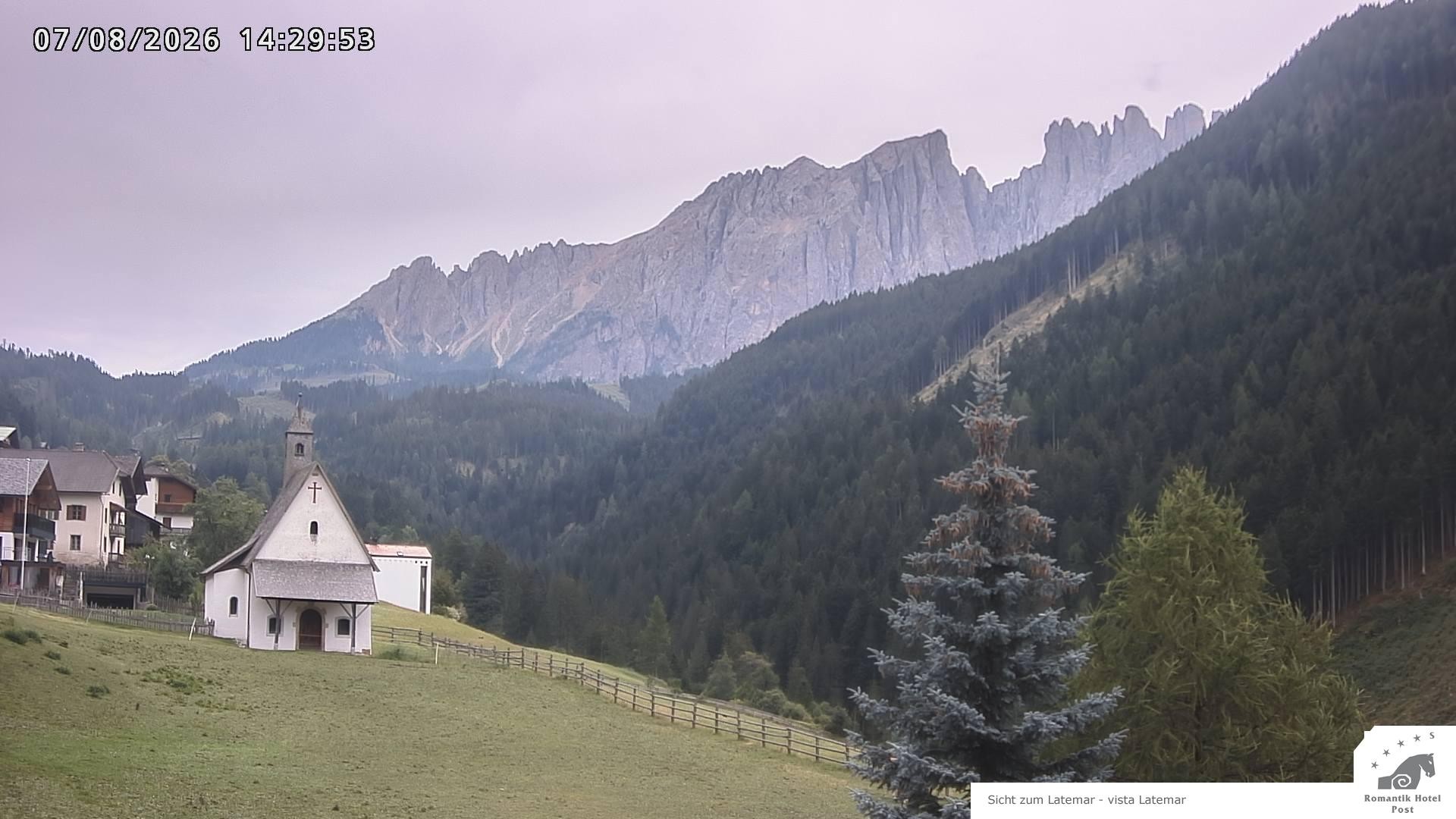 Archived image Webcam Welschnofen: Hotel Post