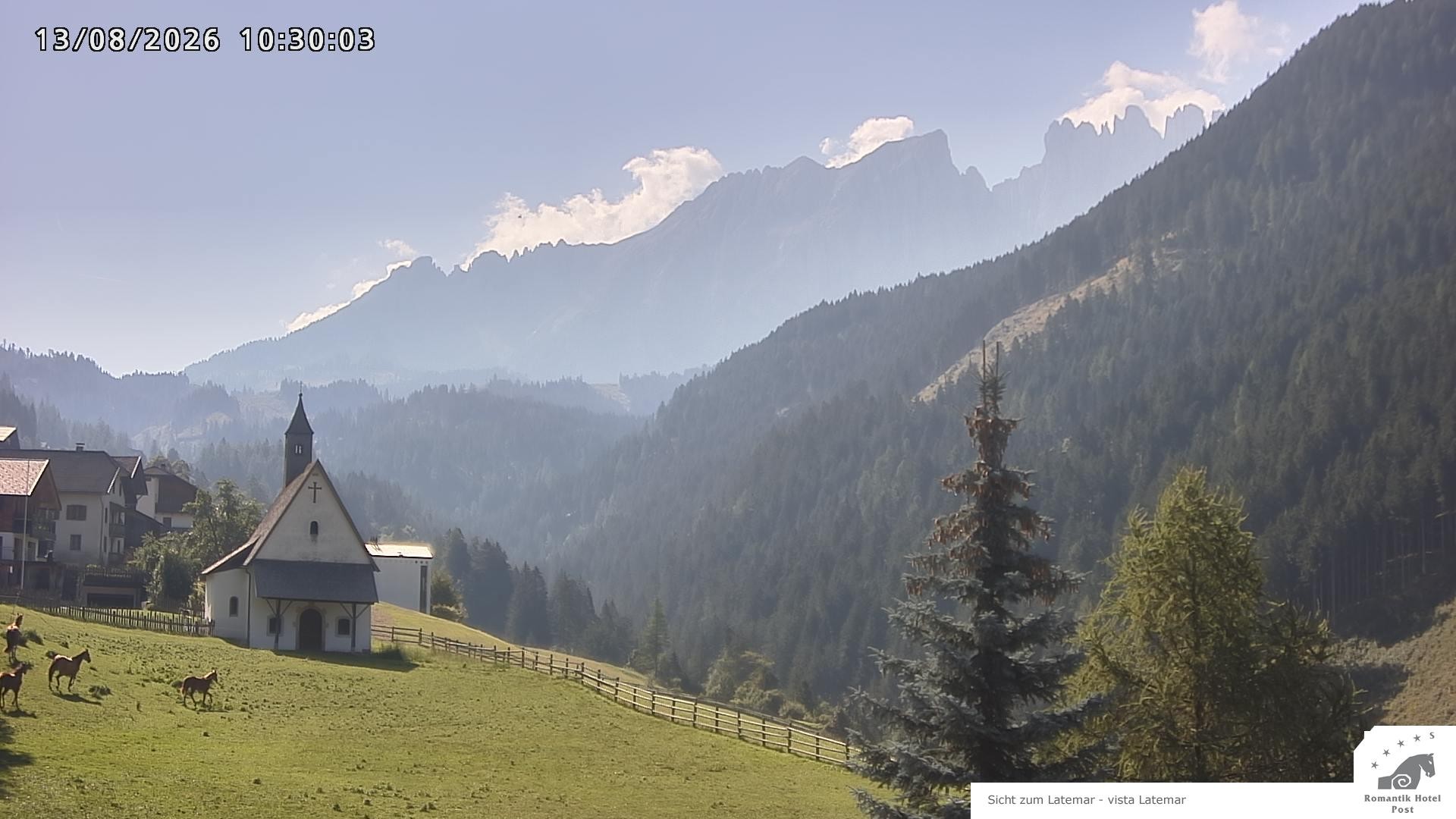 Archived image Webcam Welschnofen: Hotel Post