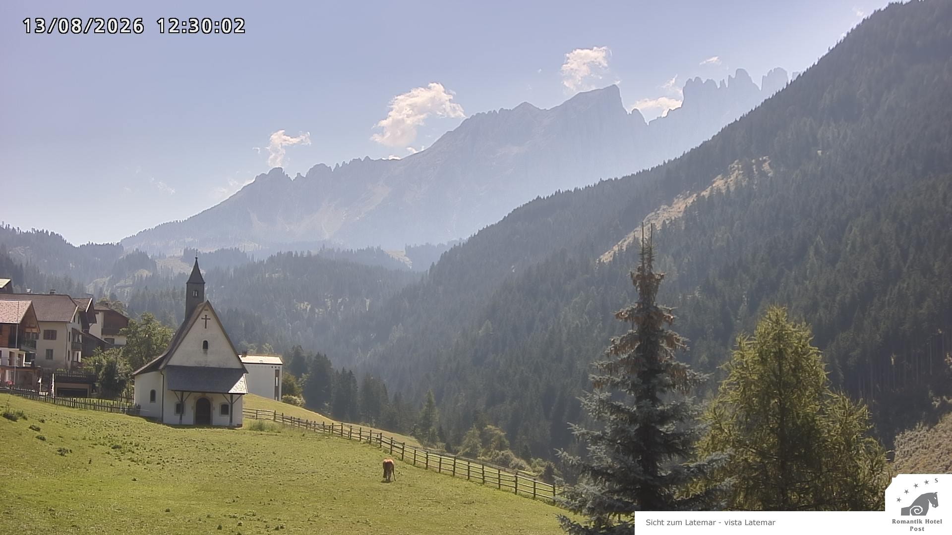 Archived image Webcam Welschnofen: Hotel Post