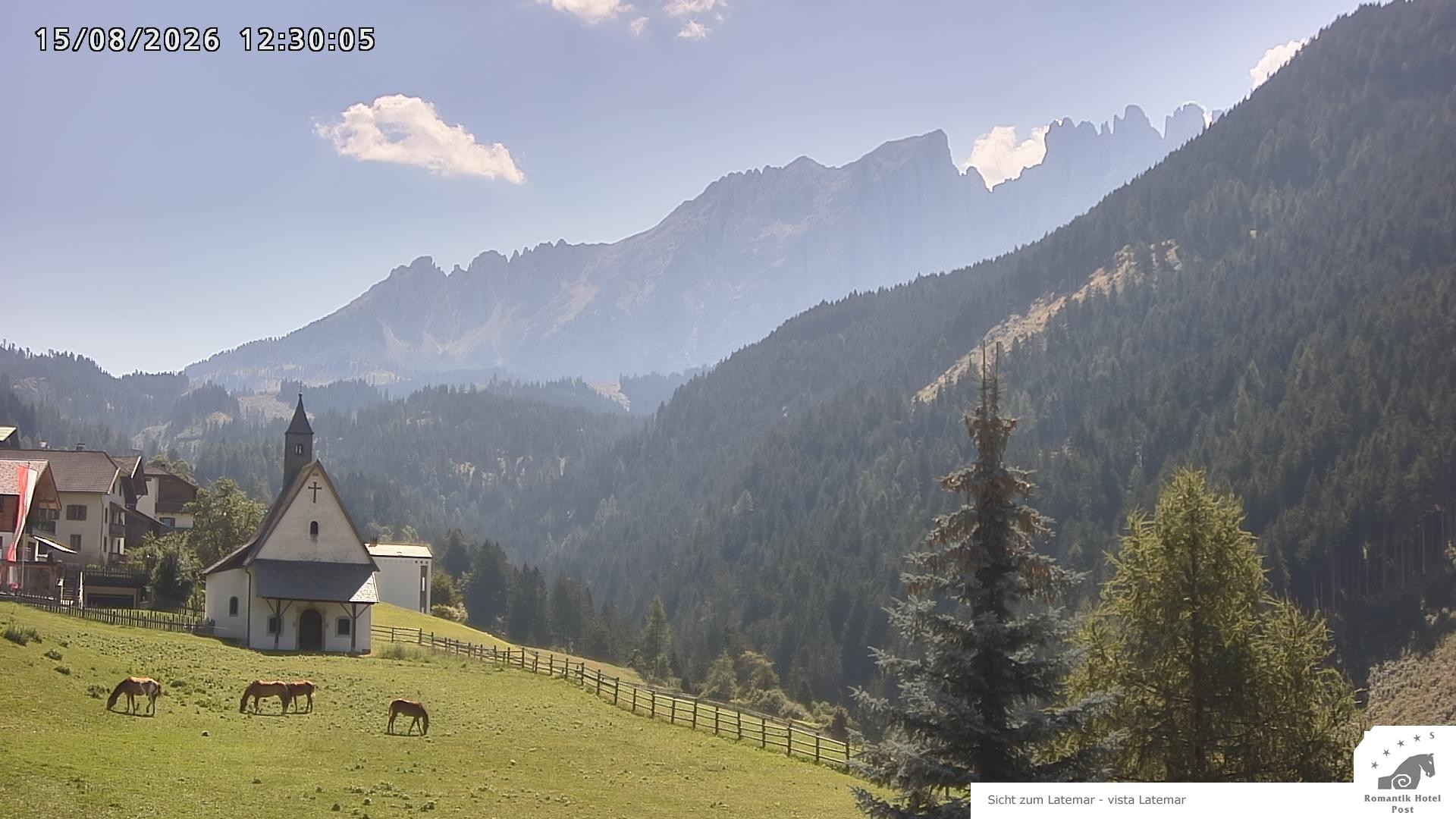 Archived image Webcam Welschnofen: Hotel Post