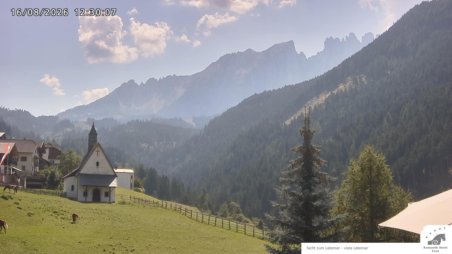 Archived image Webcam Welschnofen: Hotel Post