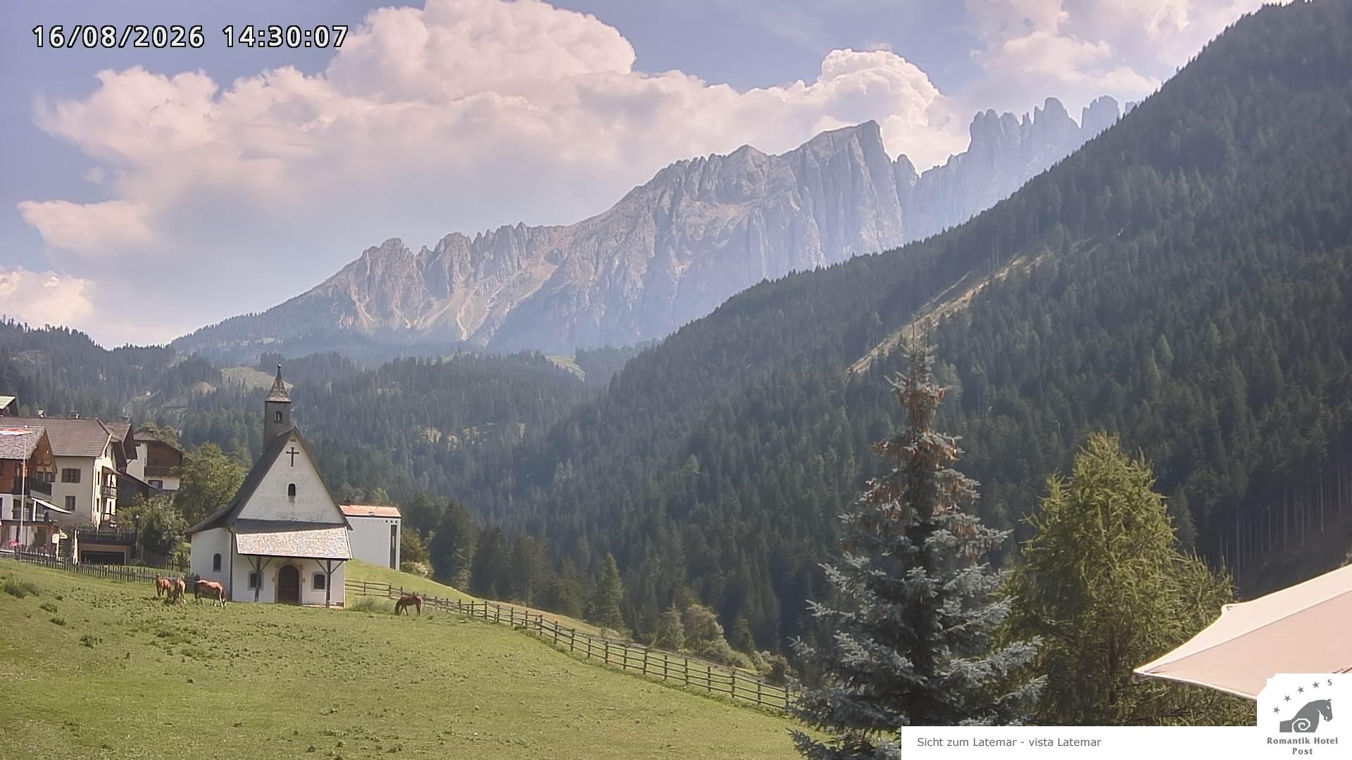 Archived image Webcam Welschnofen: Hotel Post