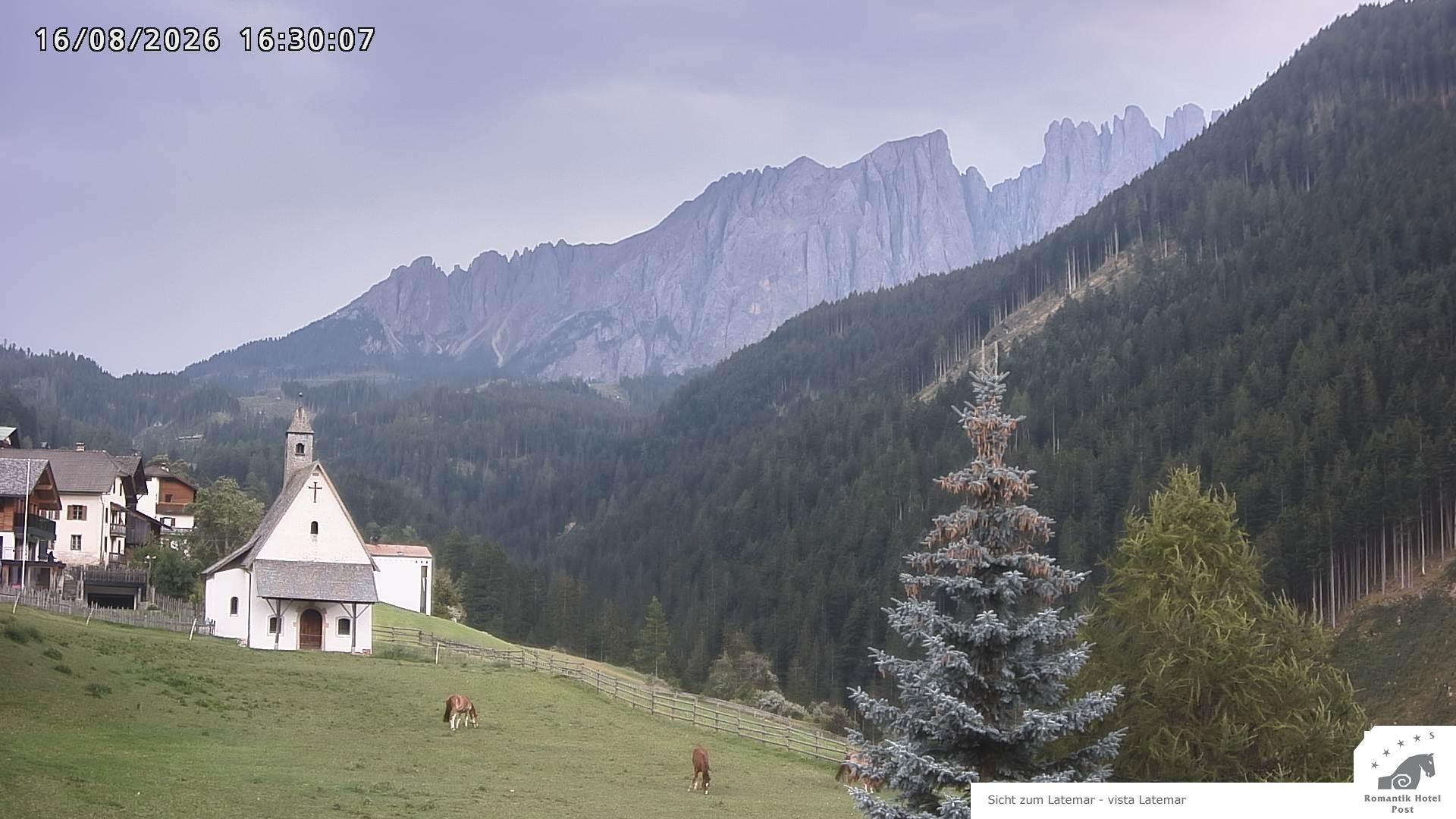 Archived image Webcam Welschnofen: Hotel Post