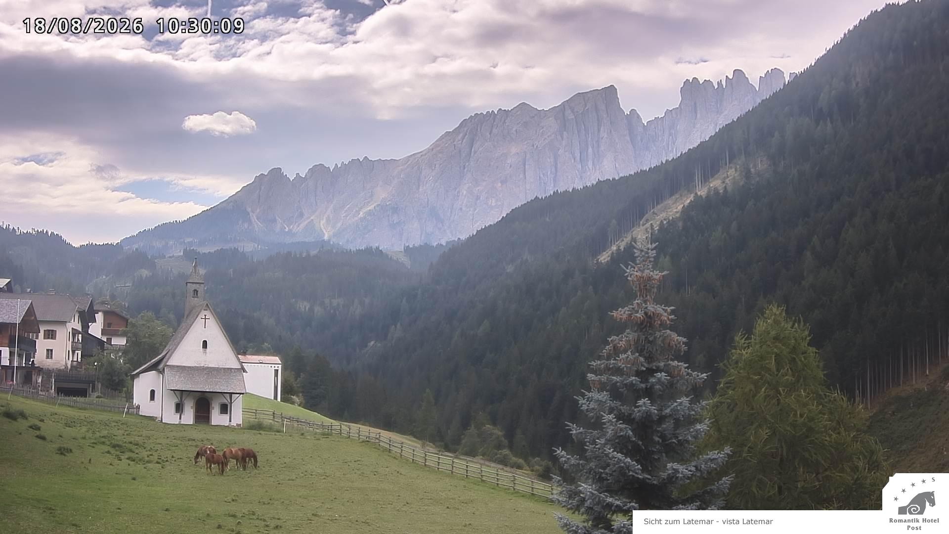 Archived image Webcam Welschnofen: Hotel Post