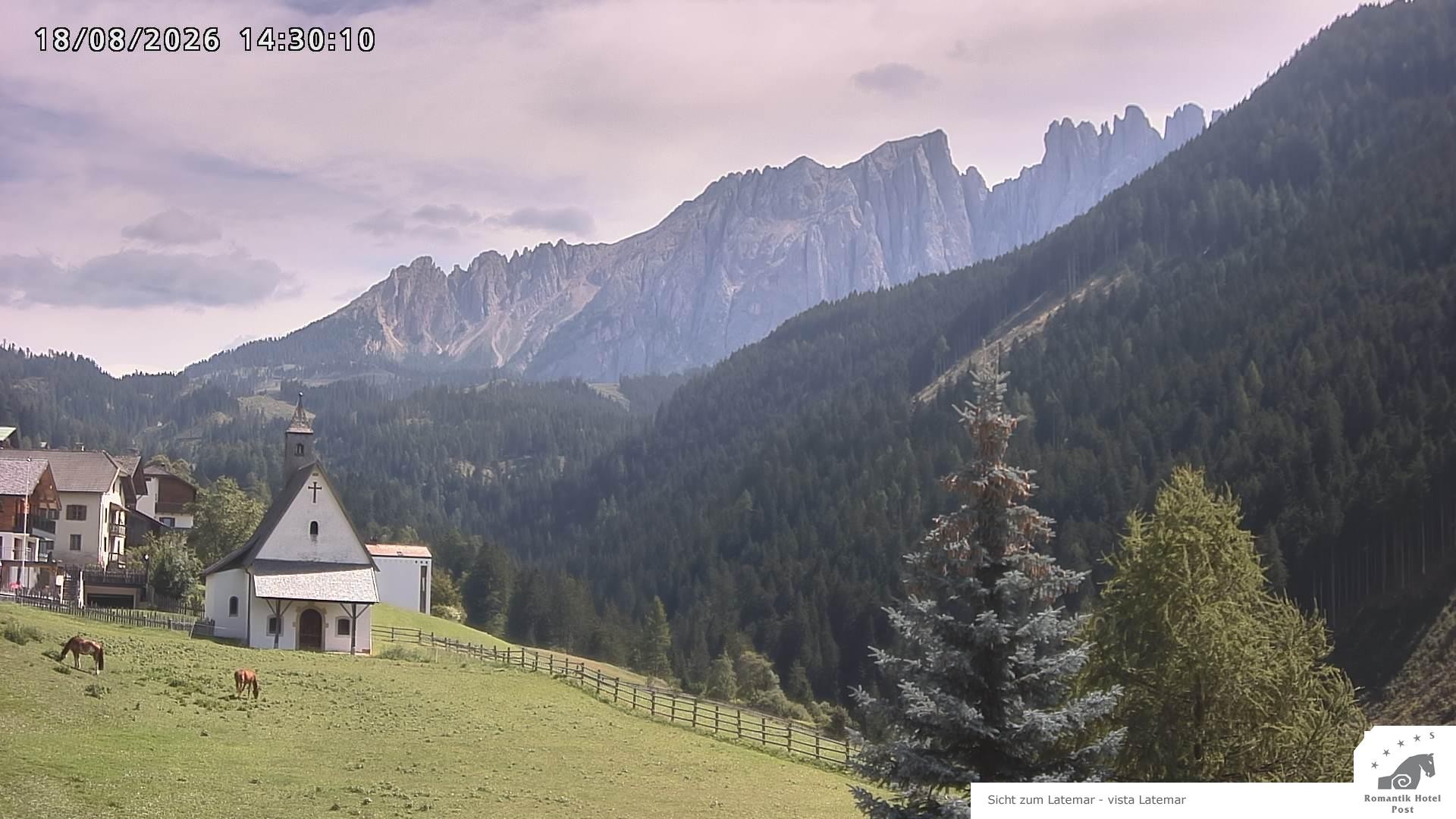 Archived image Webcam Welschnofen: Hotel Post