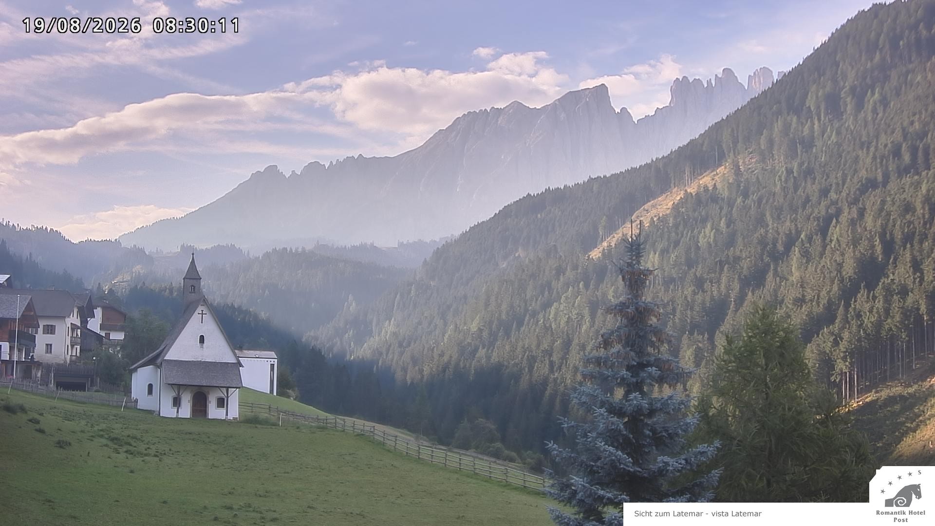 Archived image Webcam Welschnofen: Hotel Post