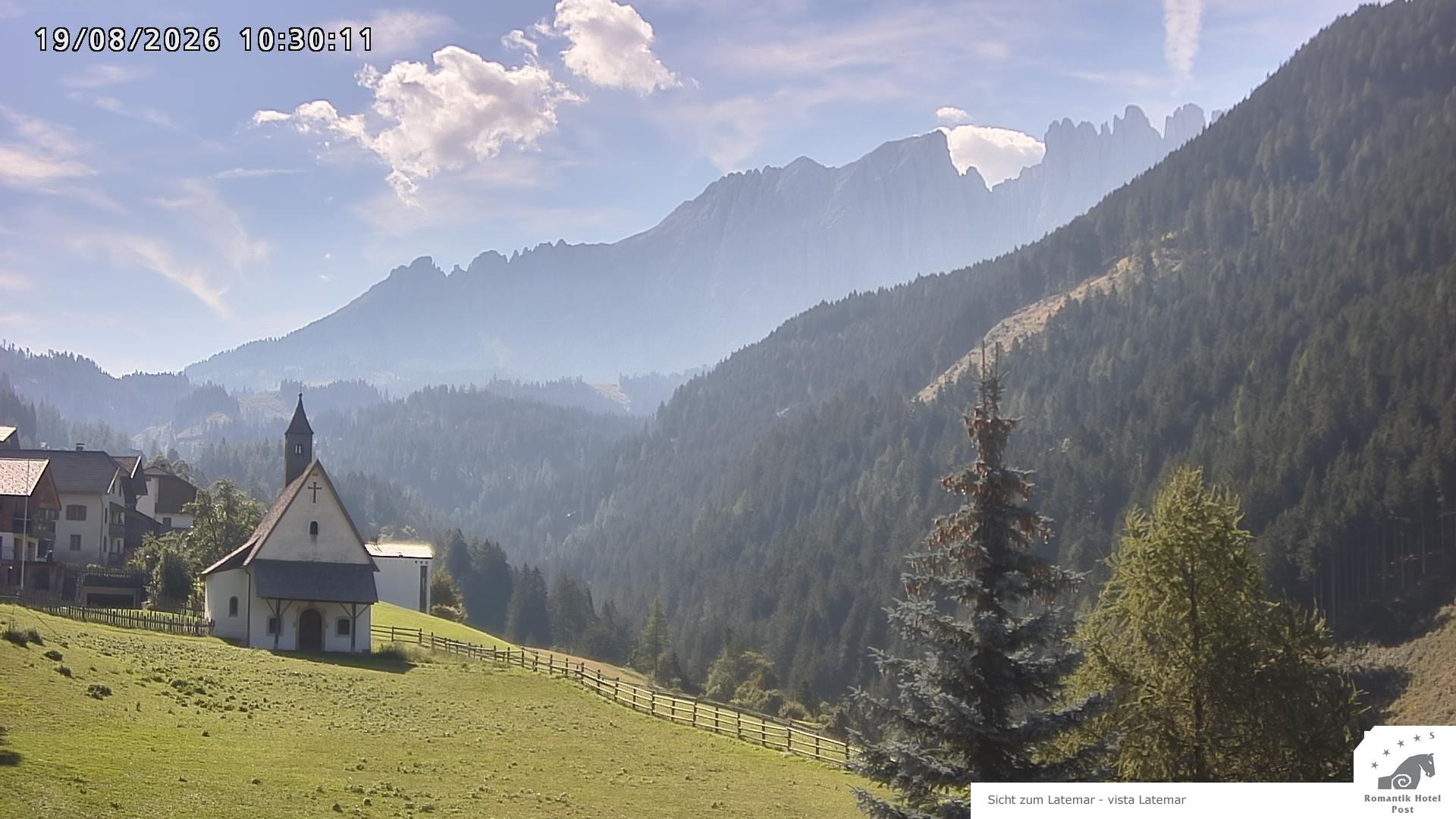 Archived image Webcam Welschnofen: Hotel Post