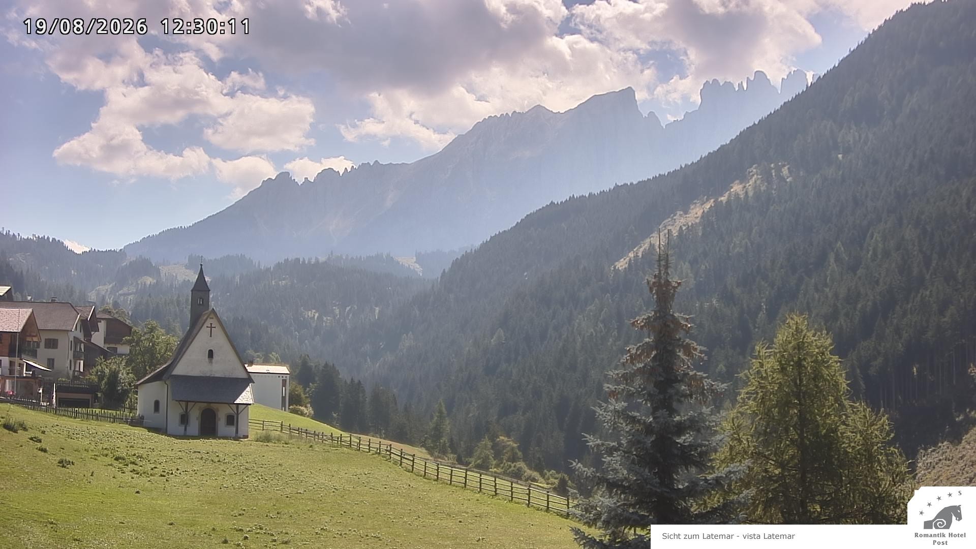 Archived image Webcam Welschnofen: Hotel Post