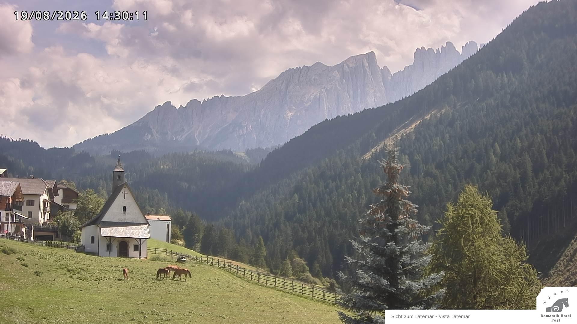 Archived image Webcam Welschnofen: Hotel Post