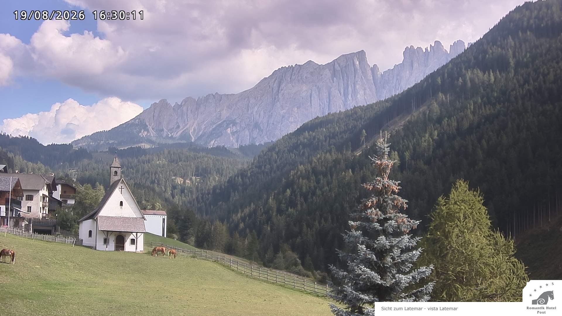 Archived image Webcam Welschnofen: Hotel Post