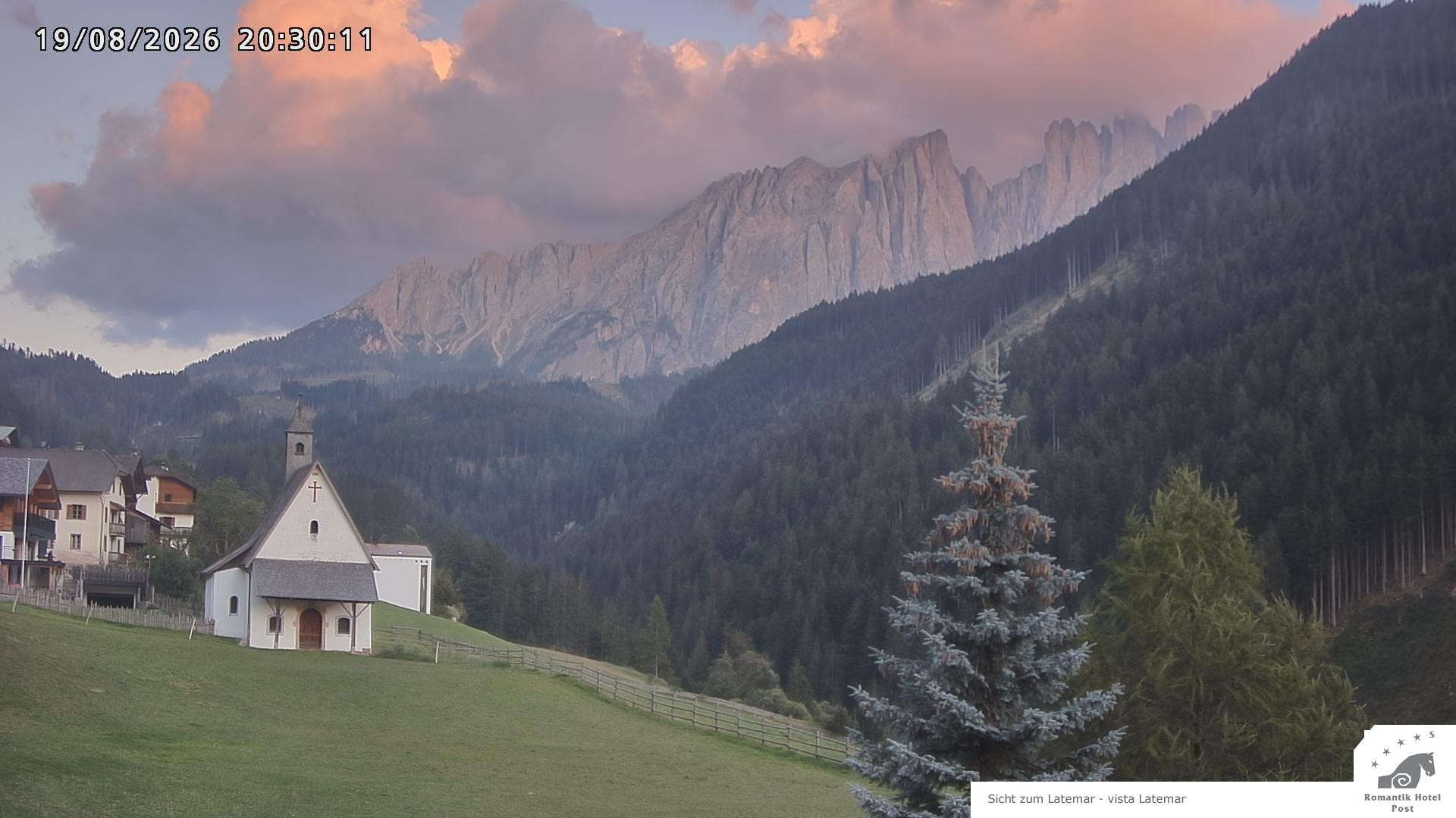 Archived image Webcam Welschnofen: Hotel Post