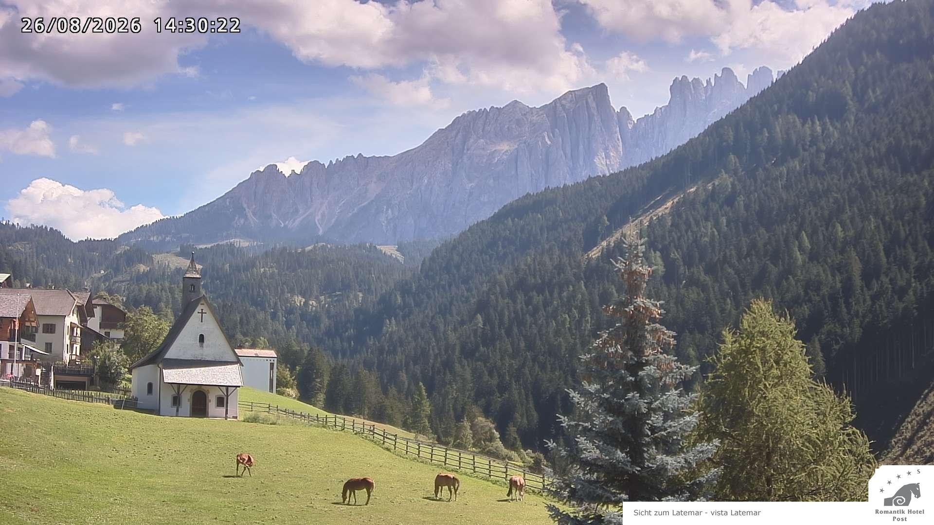 Archived image Webcam Welschnofen: Hotel Post