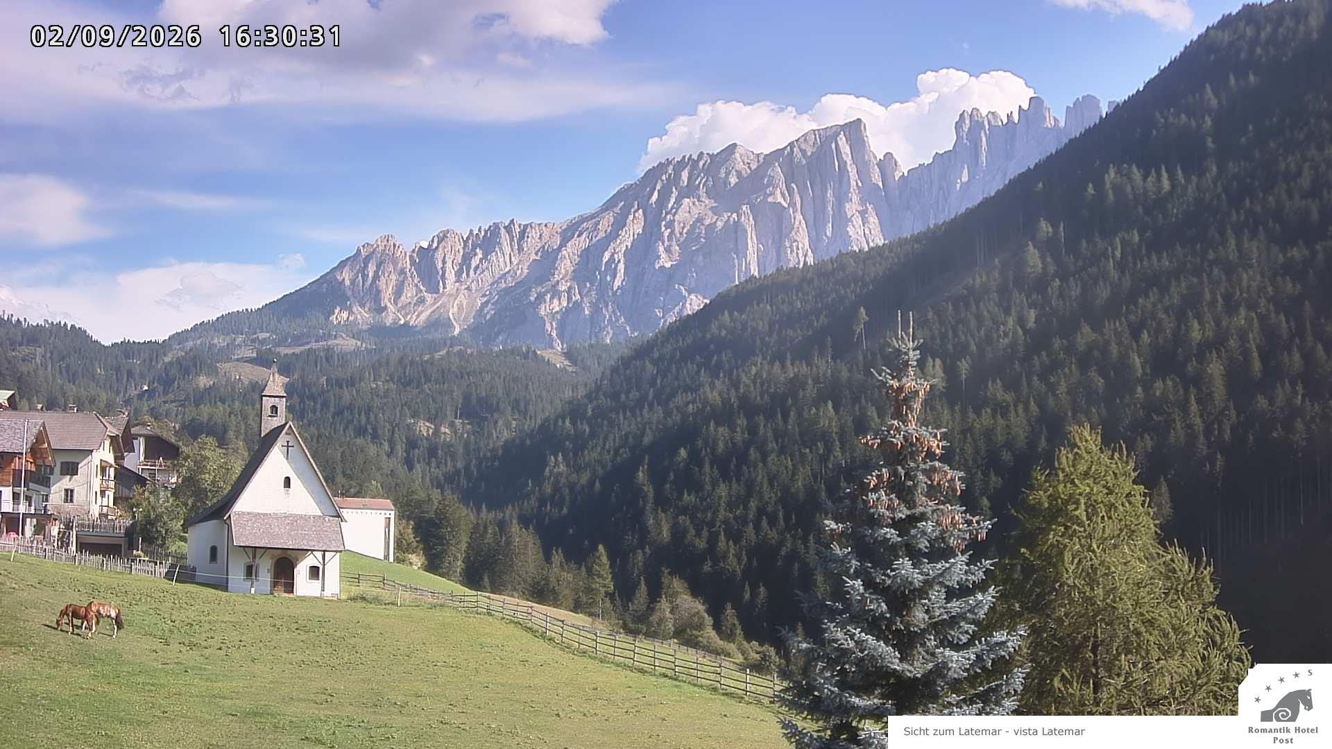 Archived image Webcam Welschnofen: Hotel Post