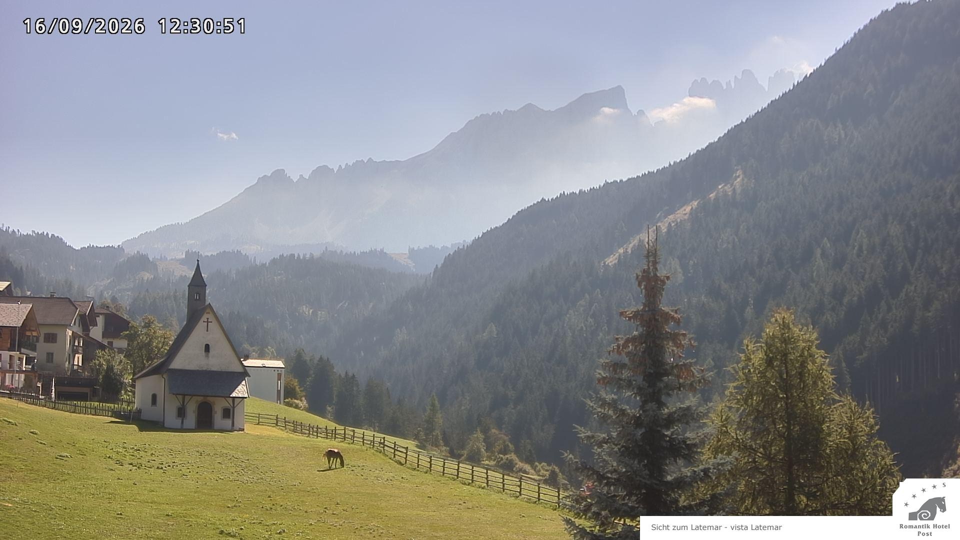 Archived image Webcam Welschnofen: Hotel Post