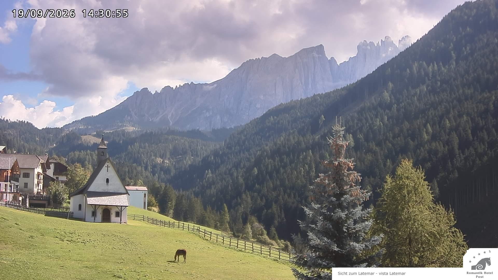 Archived image Webcam Welschnofen: Hotel Post