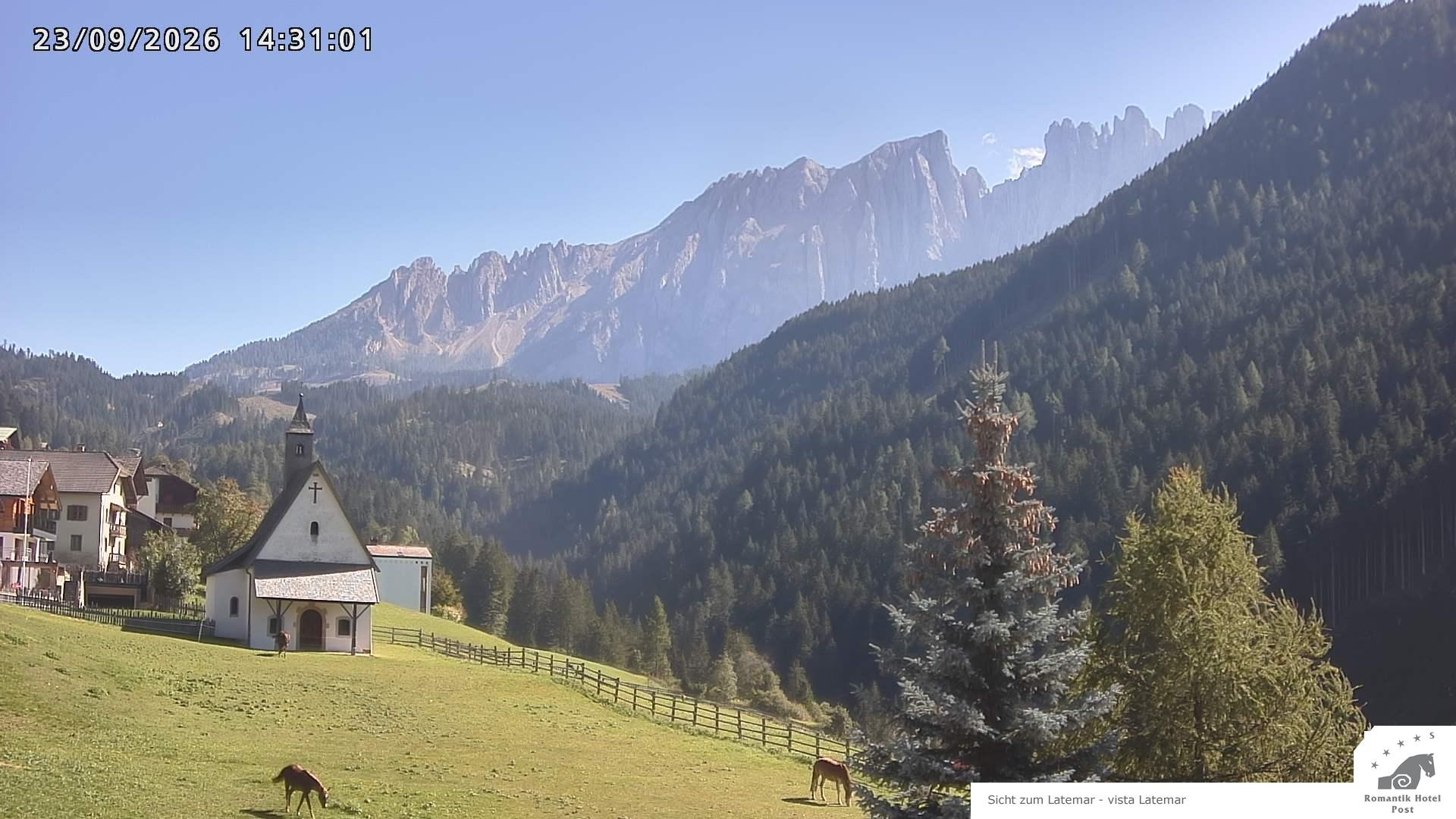 Archived image Webcam Welschnofen: Hotel Post