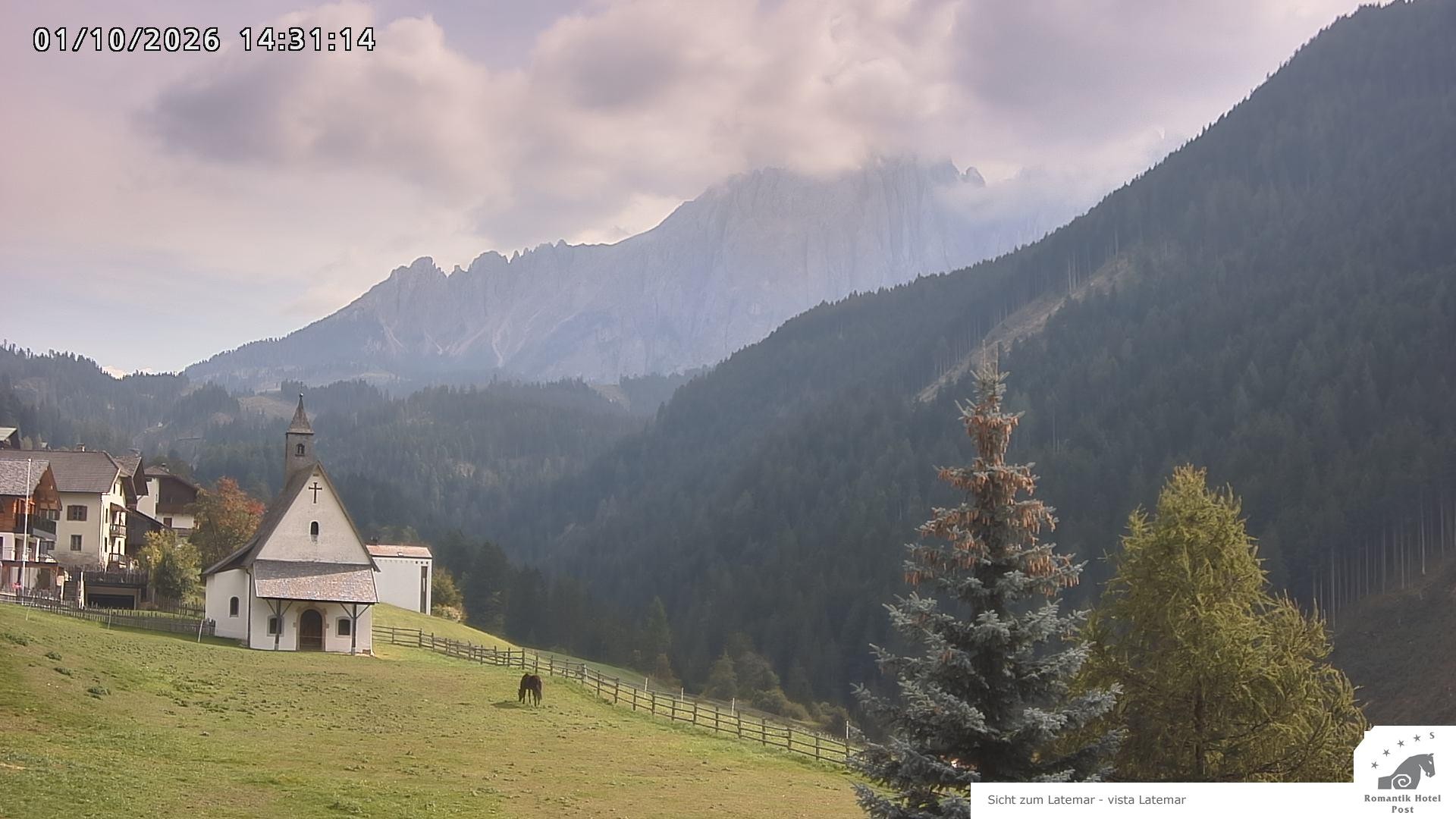 Archived image Webcam Welschnofen: Hotel Post