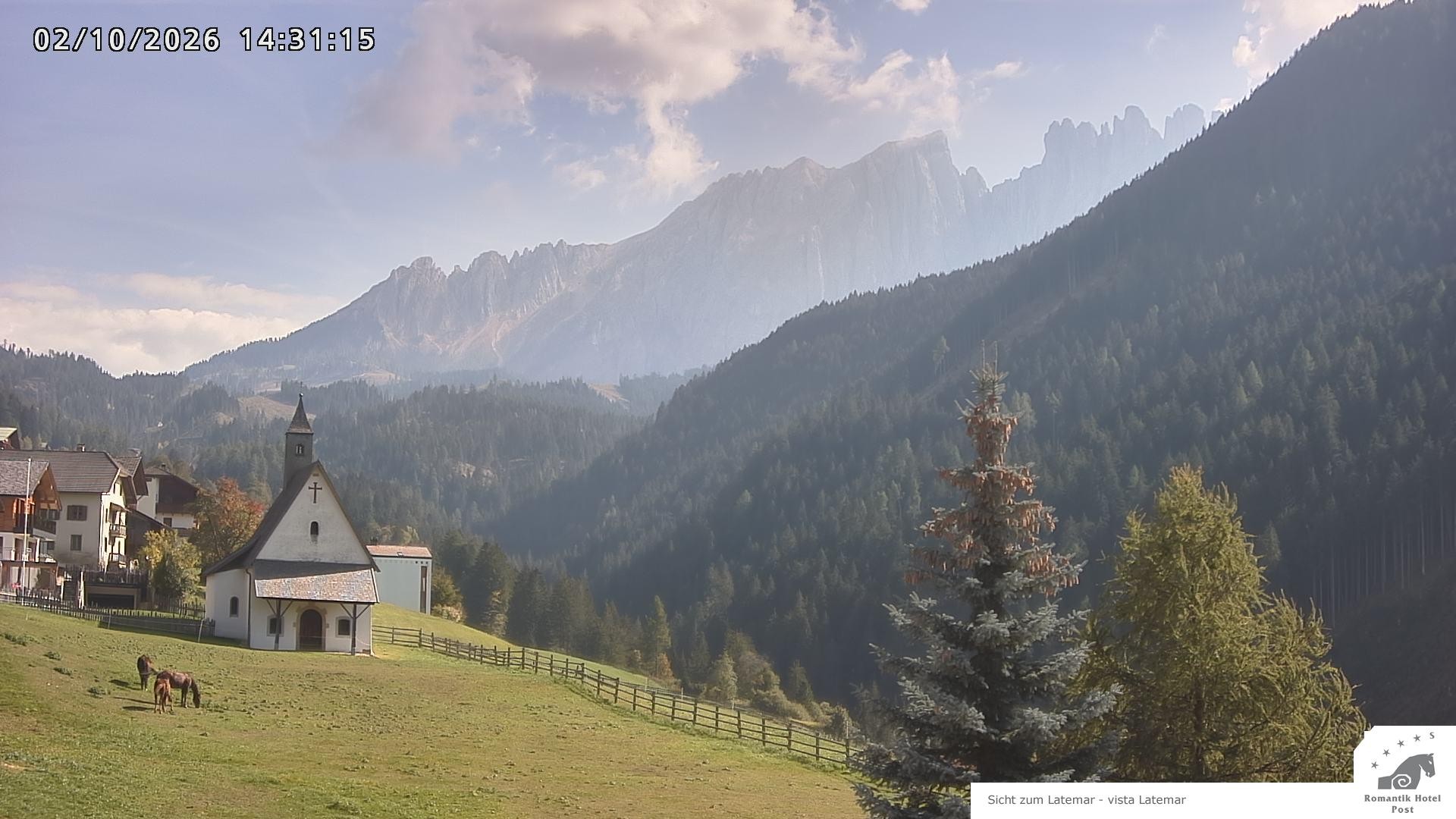 Archived image Webcam Welschnofen: Hotel Post