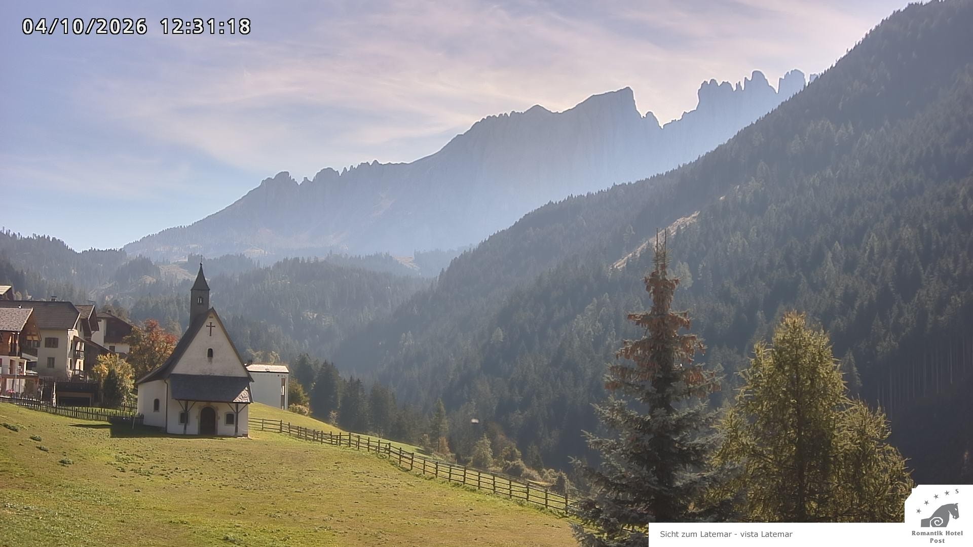 Archived image Webcam Welschnofen: Hotel Post