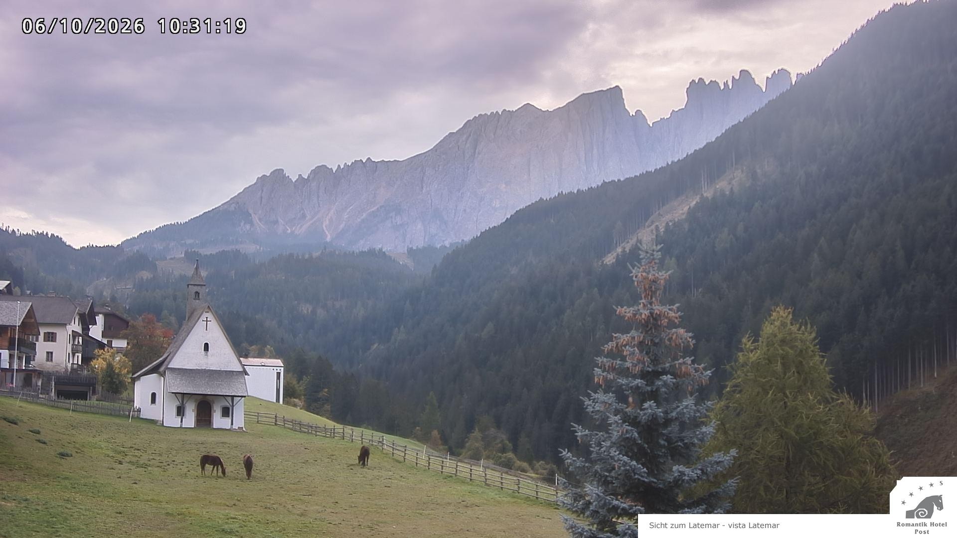 Archived image Webcam Welschnofen: Hotel Post