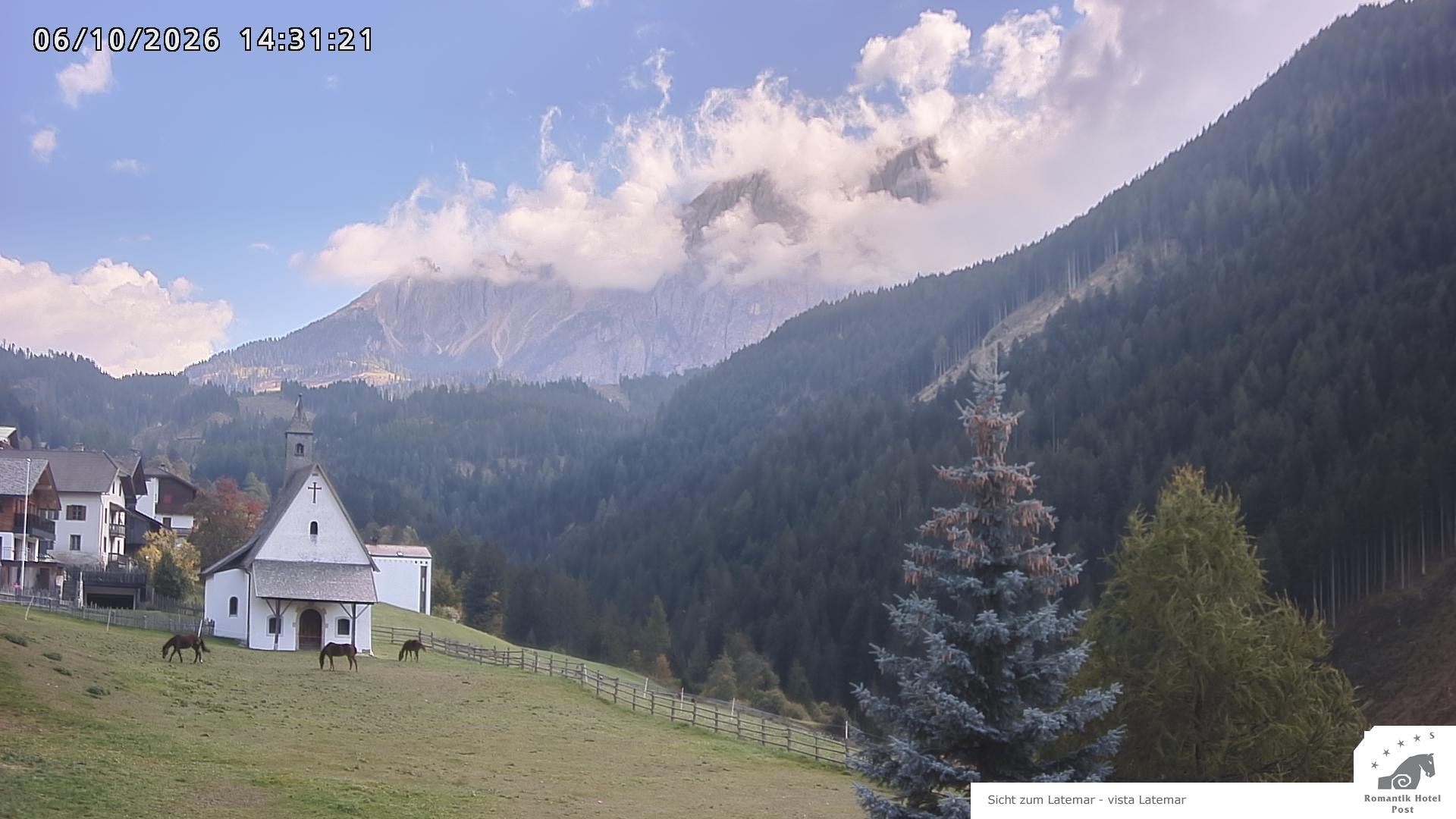 Archived image Webcam Welschnofen: Hotel Post