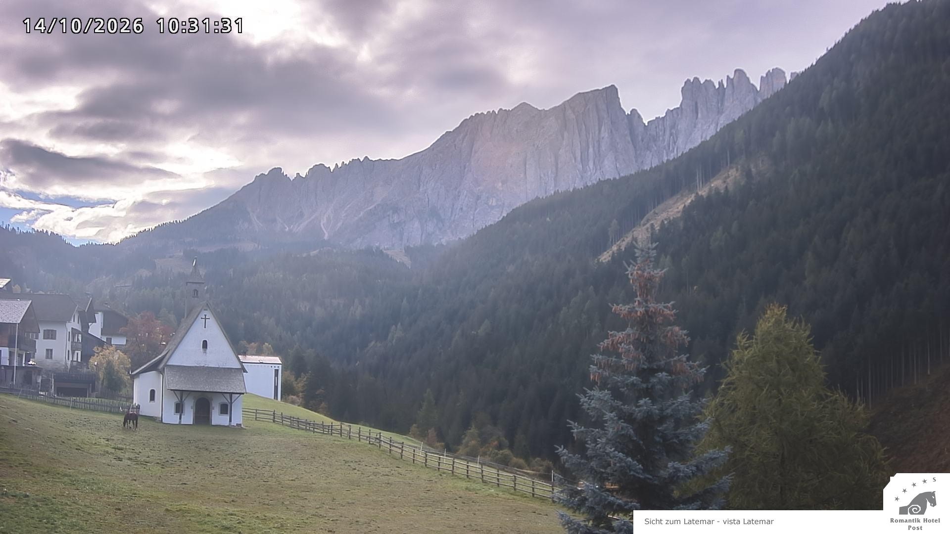Archived image Webcam Welschnofen: Hotel Post