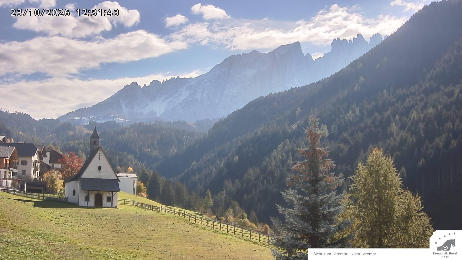 Archived image Webcam Welschnofen: Hotel Post