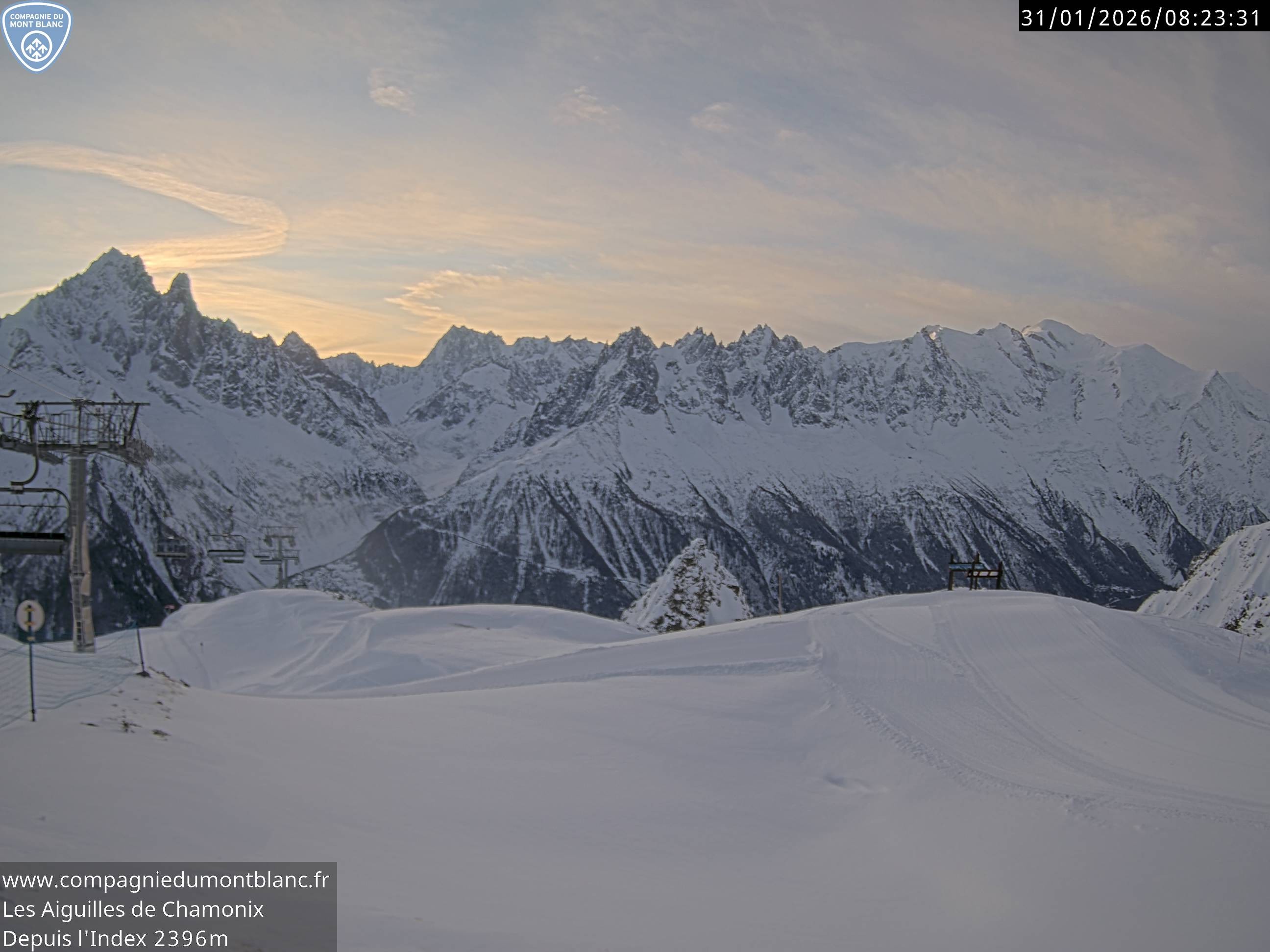 Archiv Foto Webcam Les Aiguilles de Charmonix