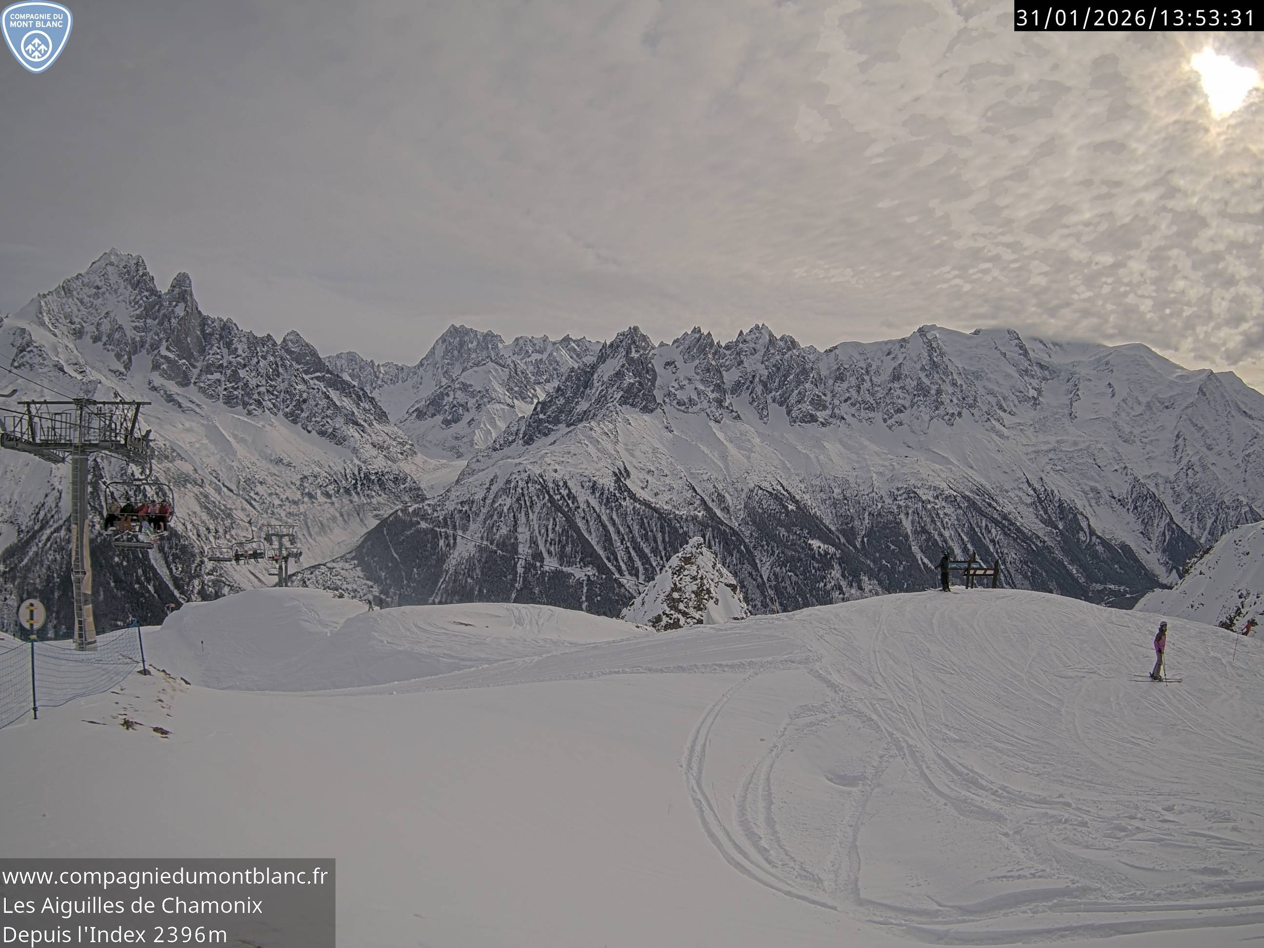 Archiv Foto Webcam Les Aiguilles de Charmonix