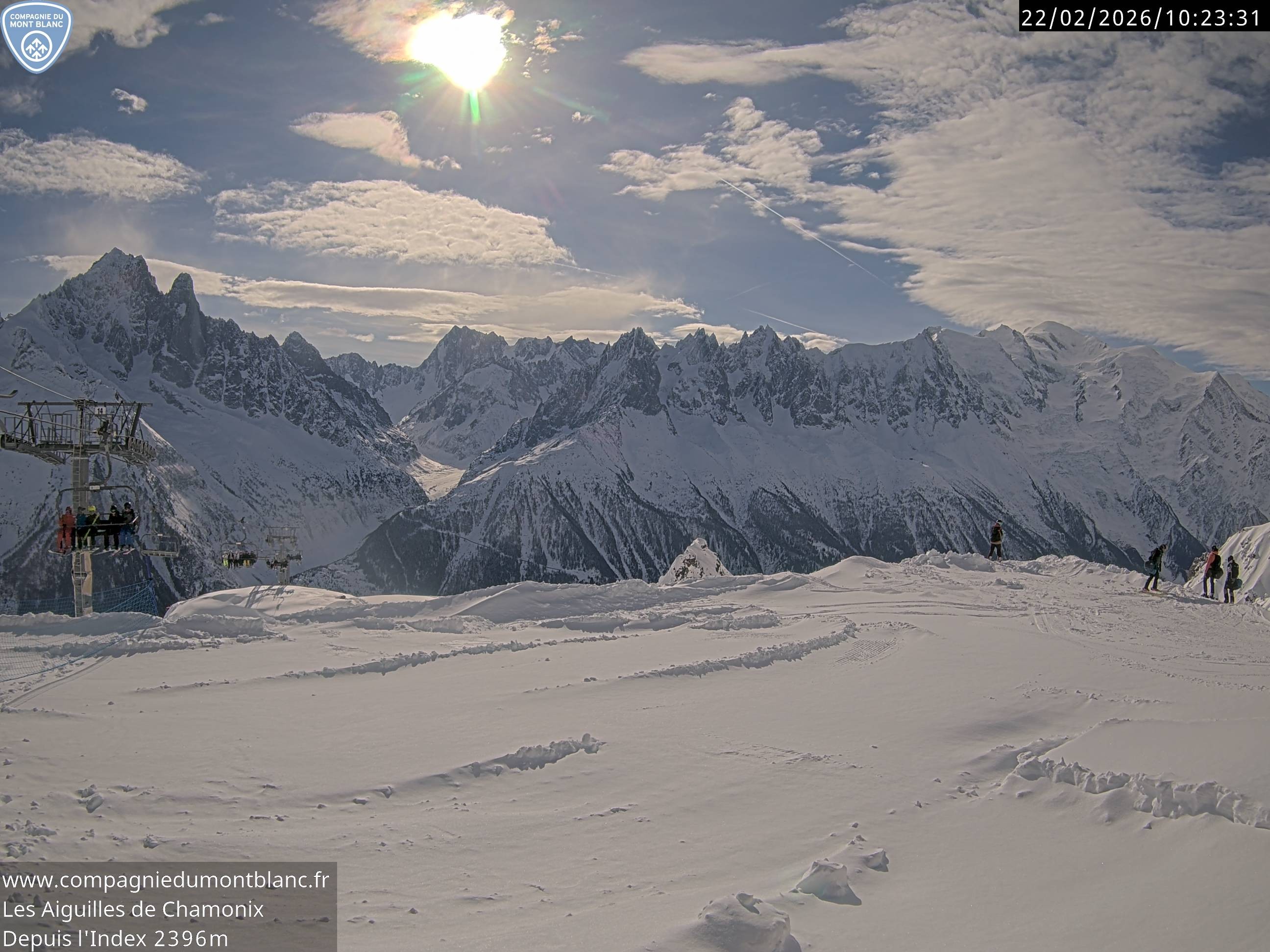 Archiv Foto Webcam Les Aiguilles de Charmonix