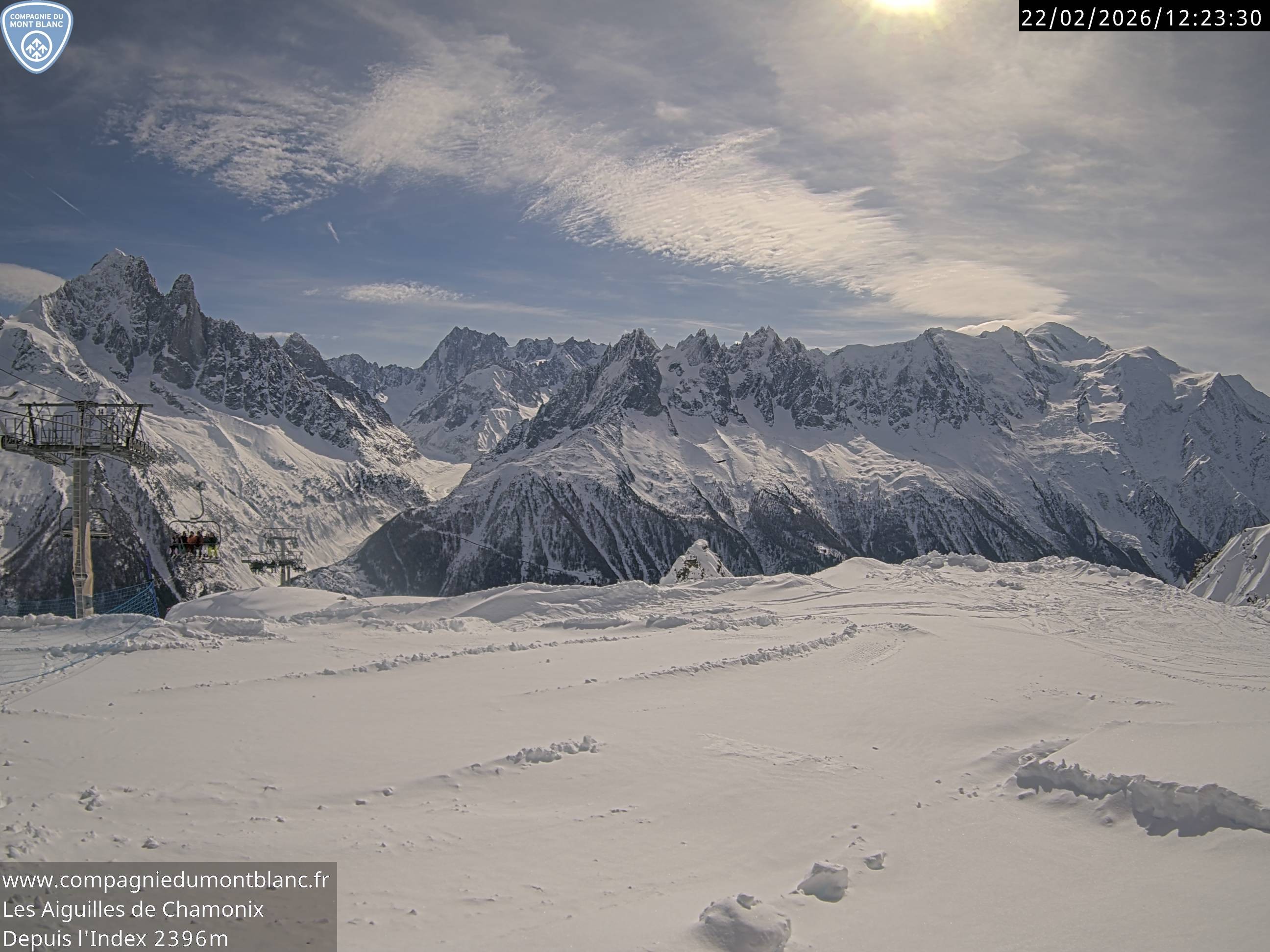 Archiv Foto Webcam Les Aiguilles de Charmonix