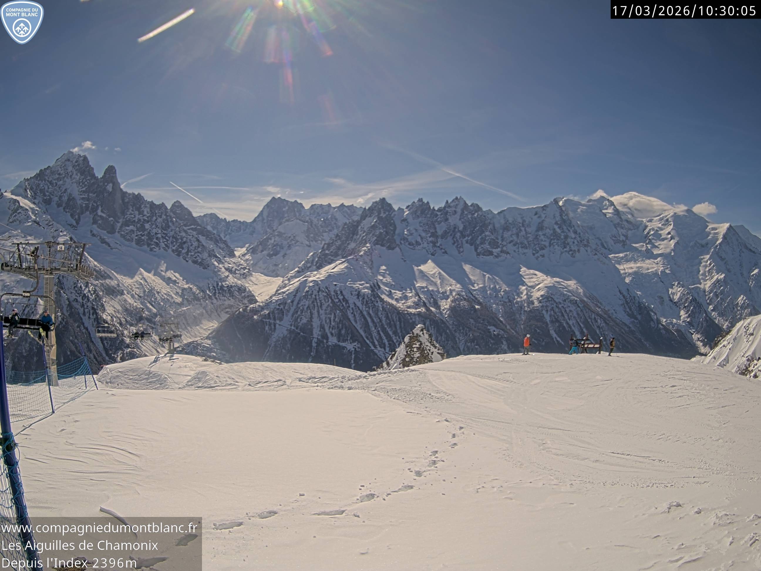 Archiv Foto Webcam Les Aiguilles de Charmonix