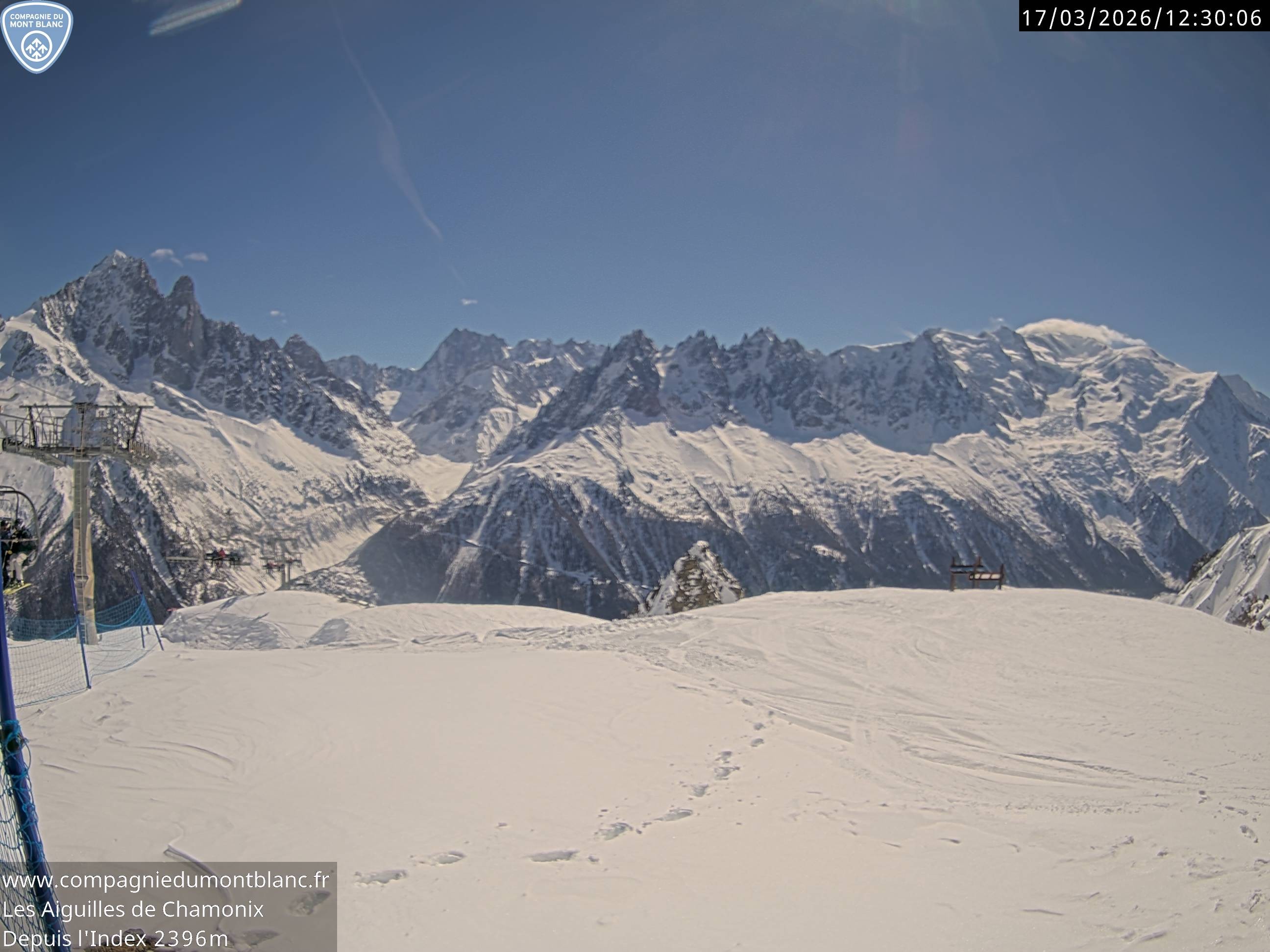 Archiv Foto Webcam Les Aiguilles de Charmonix