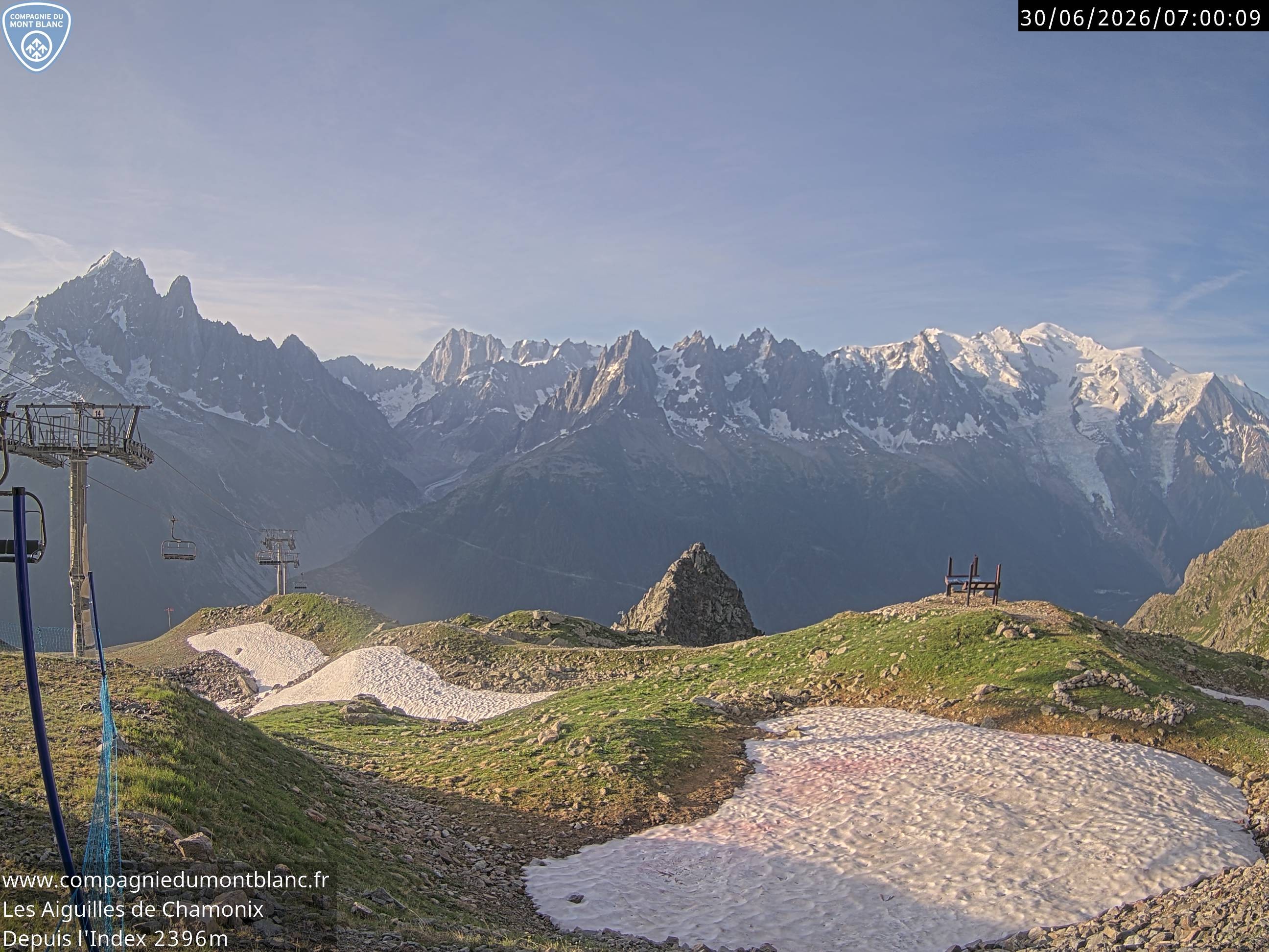 Archiv Foto Webcam Les Aiguilles de Charmonix