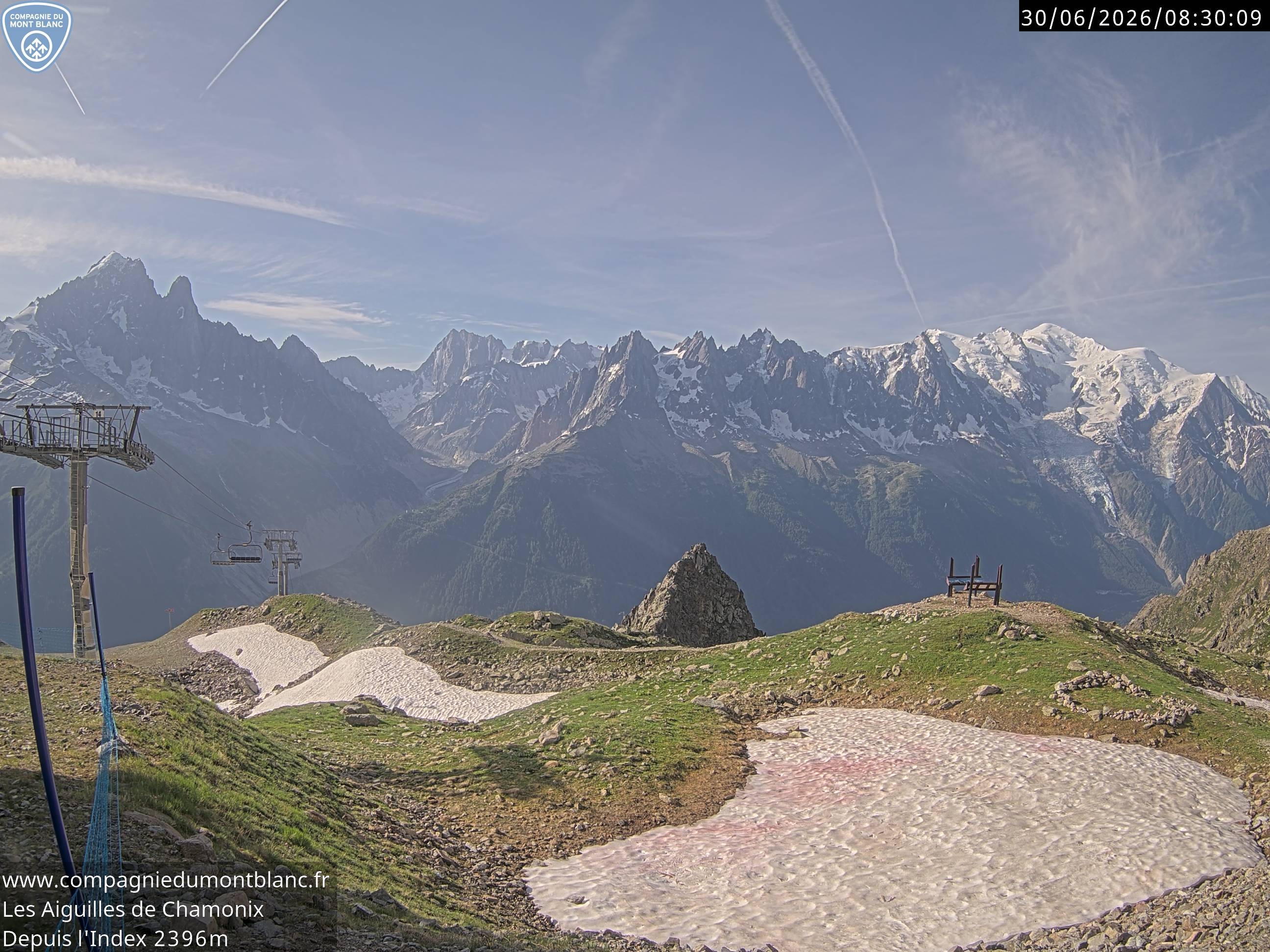 Archiv Foto Webcam Les Aiguilles de Charmonix
