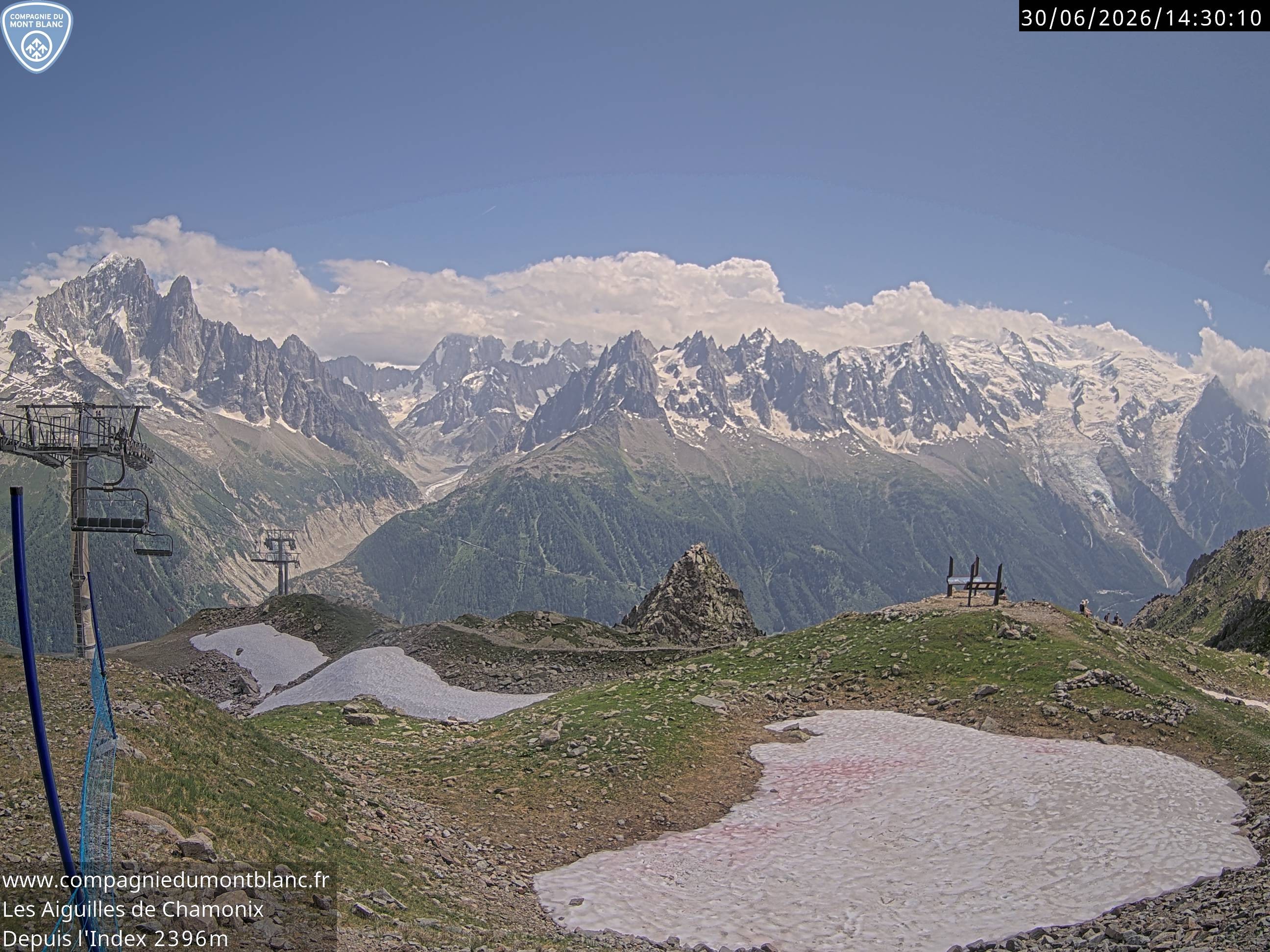 Archiv Foto Webcam Les Aiguilles de Charmonix