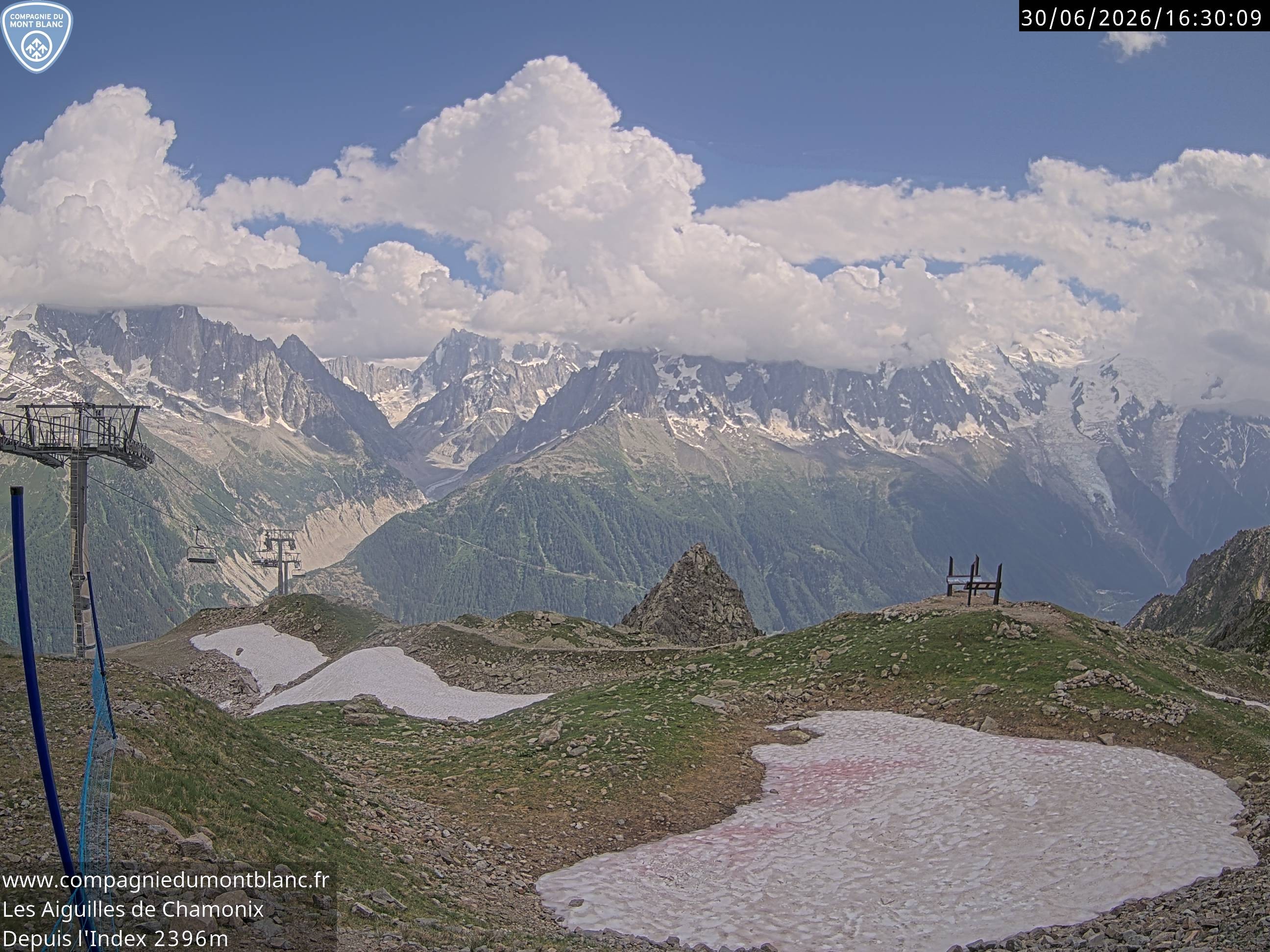 Archiv Foto Webcam Les Aiguilles de Charmonix