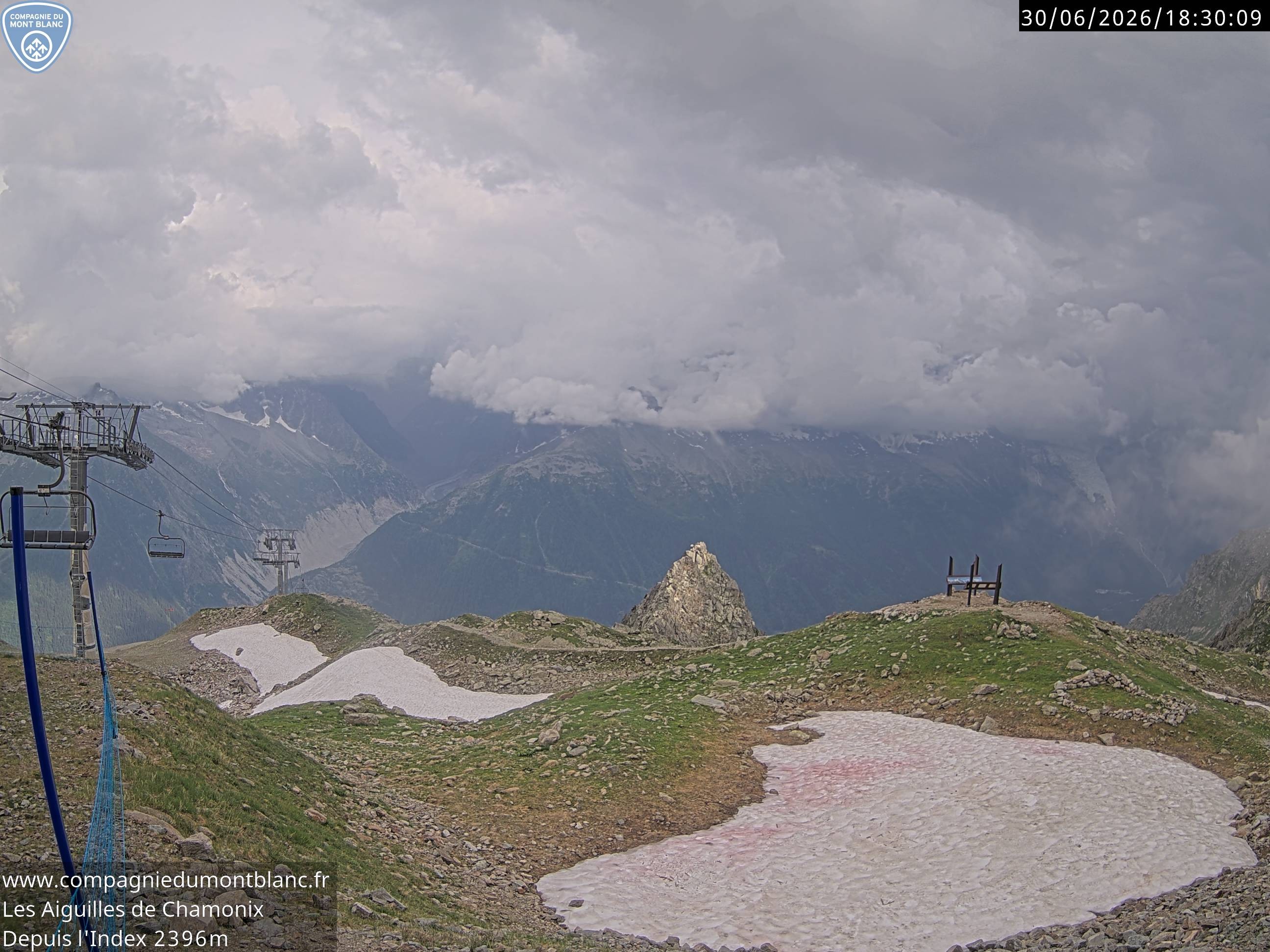 Archiv Foto Webcam Les Aiguilles de Charmonix