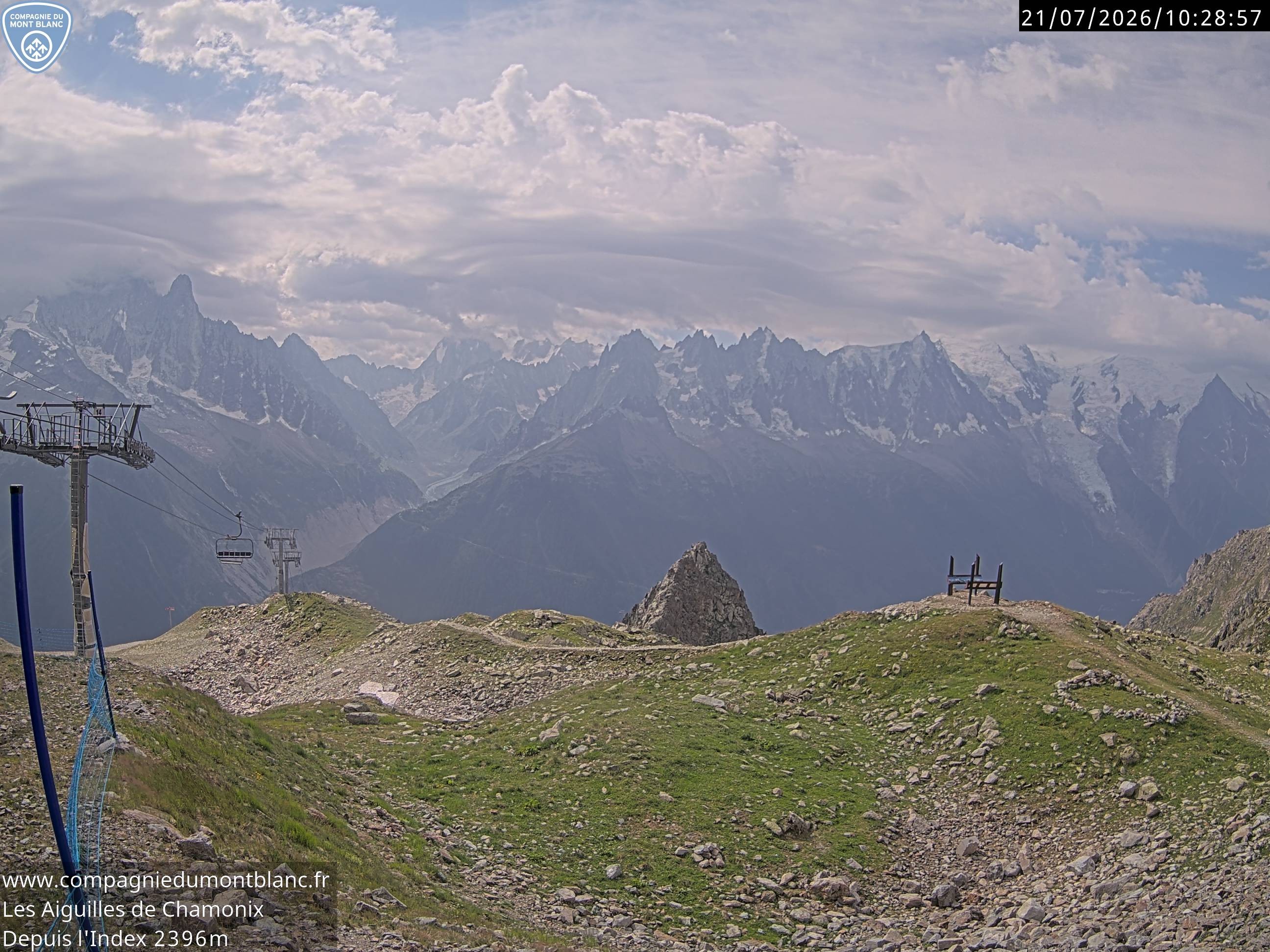 Archiv Foto Webcam Les Aiguilles de Charmonix