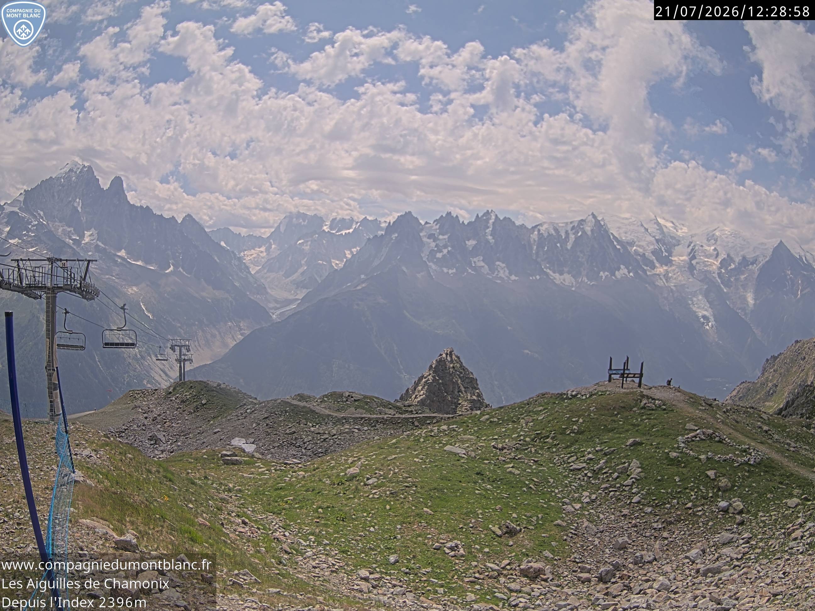 Archiv Foto Webcam Les Aiguilles de Charmonix